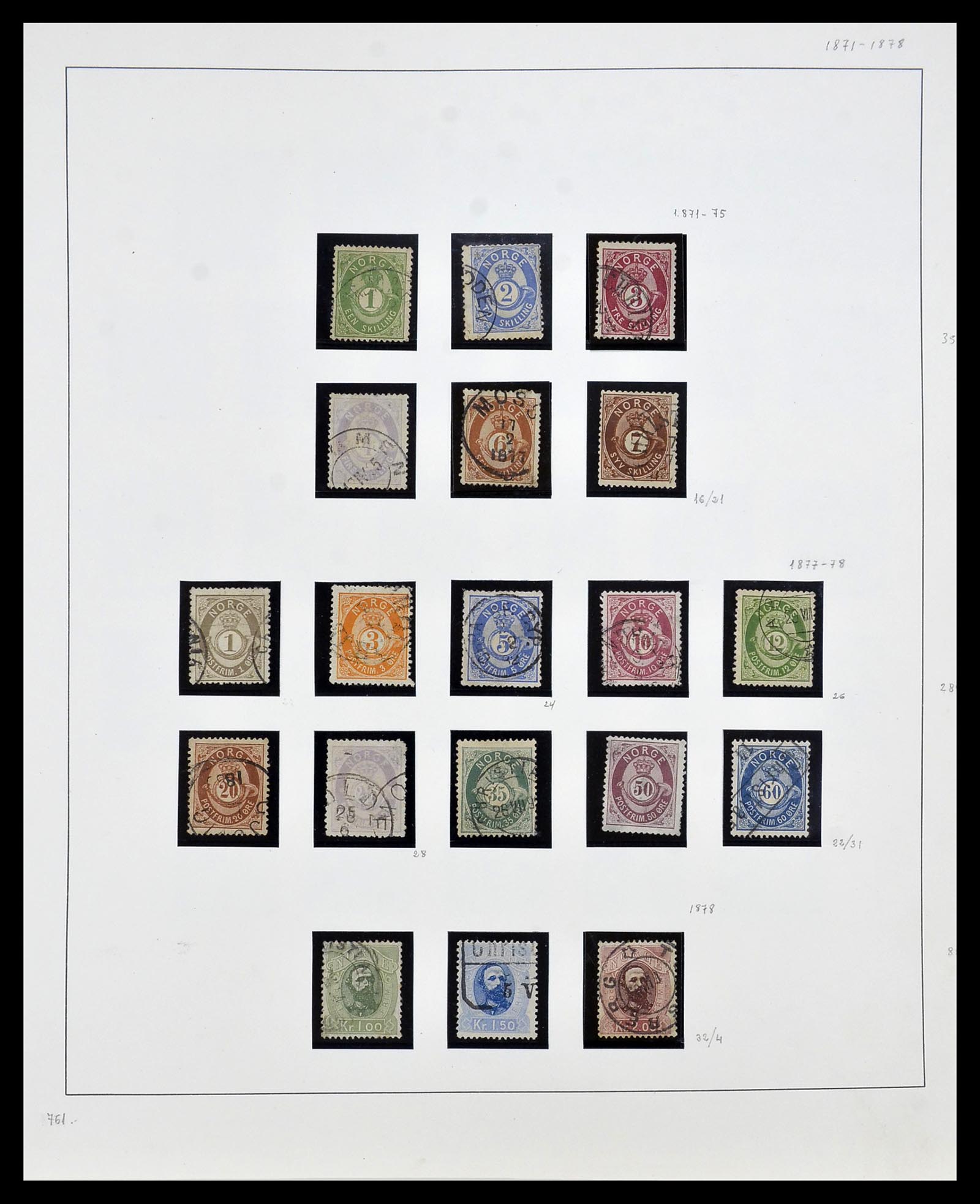 34168 002 - Postzegelverzameling 34168 Noorwegen 1855-1985.