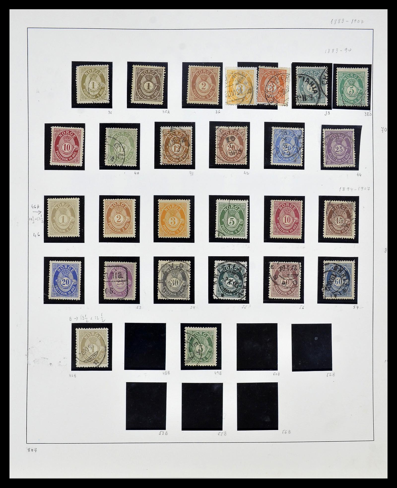 34168 003 - Postzegelverzameling 34168 Noorwegen 1855-1985.