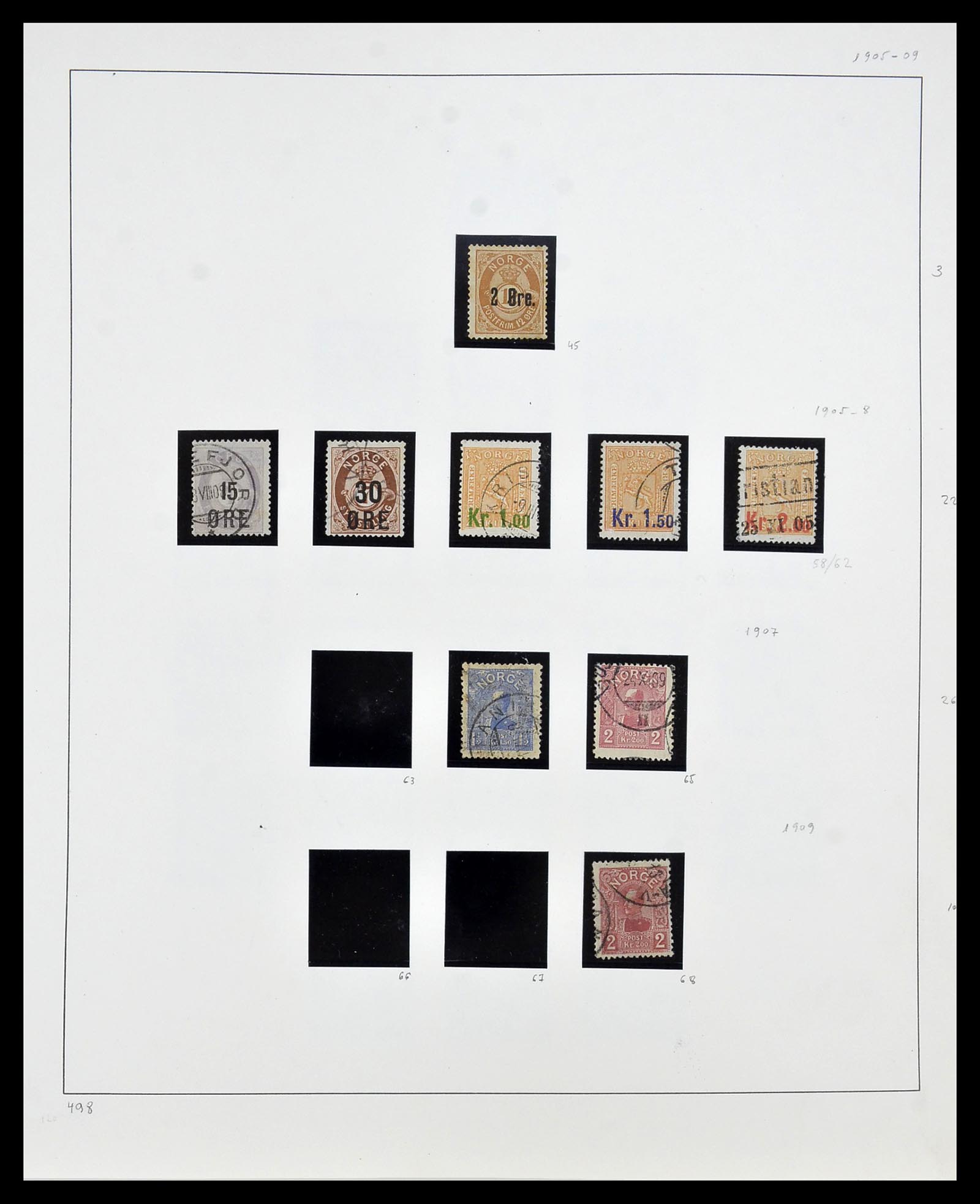 34168 004 - Postzegelverzameling 34168 Noorwegen 1855-1985.