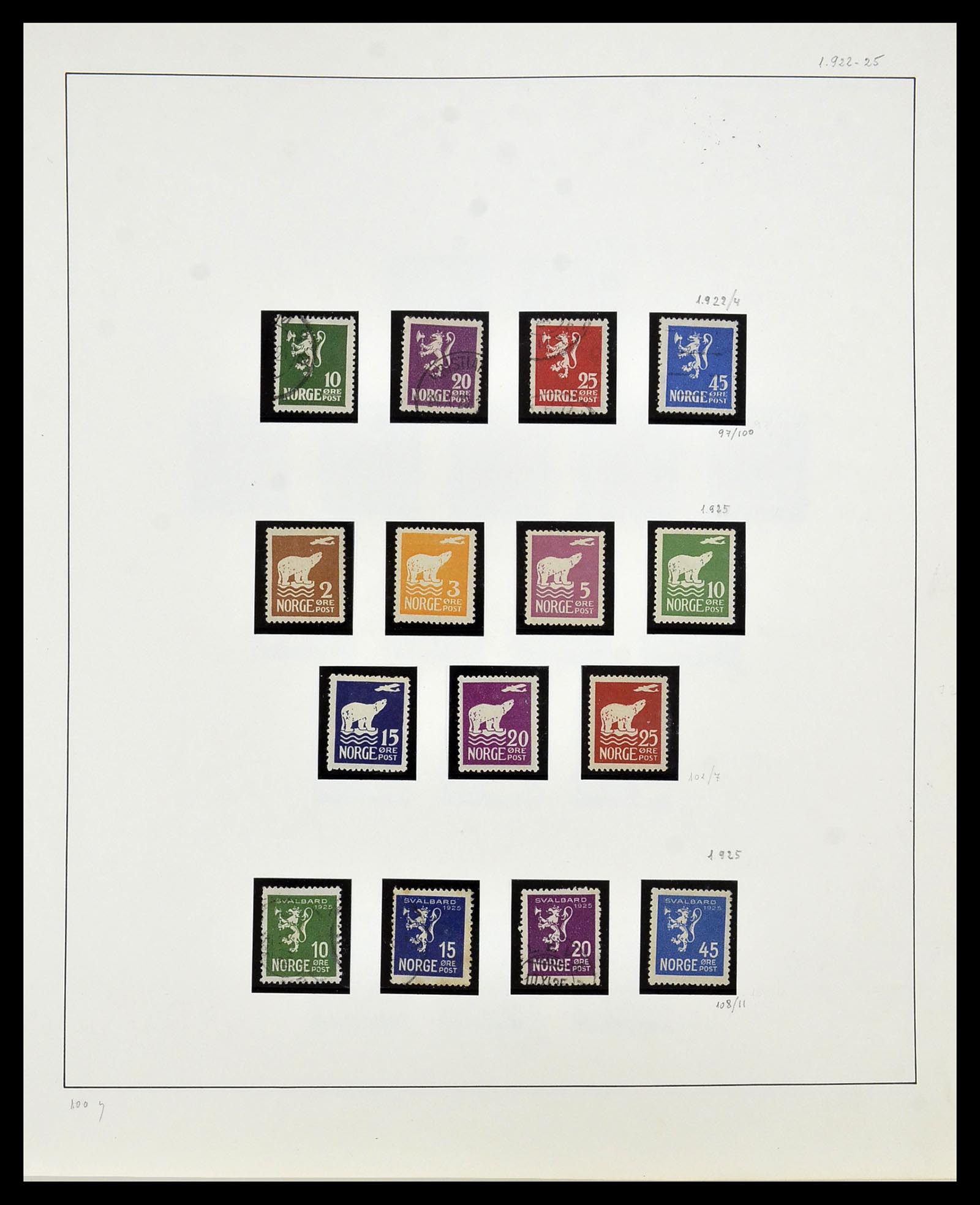 34168 007 - Postzegelverzameling 34168 Noorwegen 1855-1985.