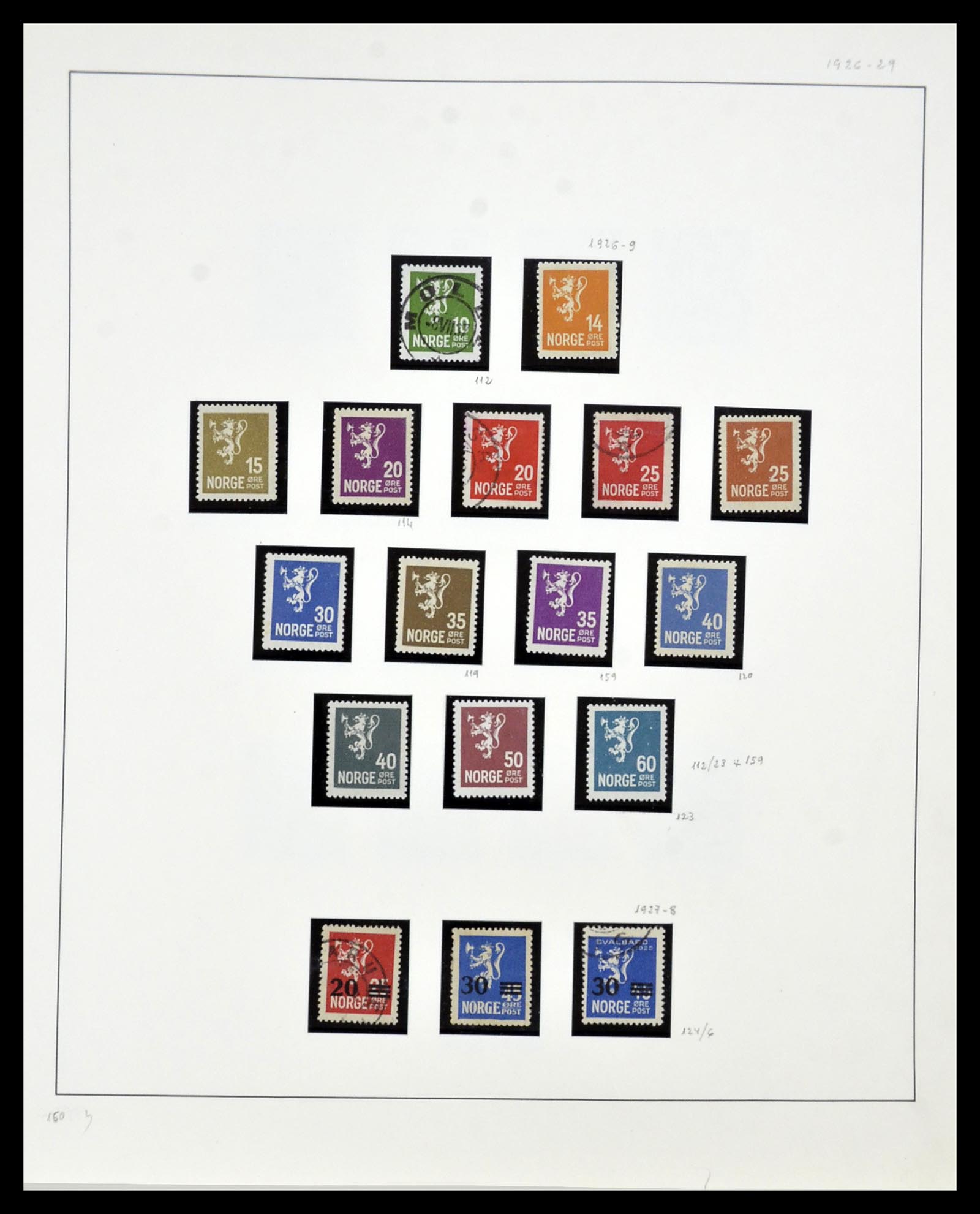 34168 008 - Postzegelverzameling 34168 Noorwegen 1855-1985.