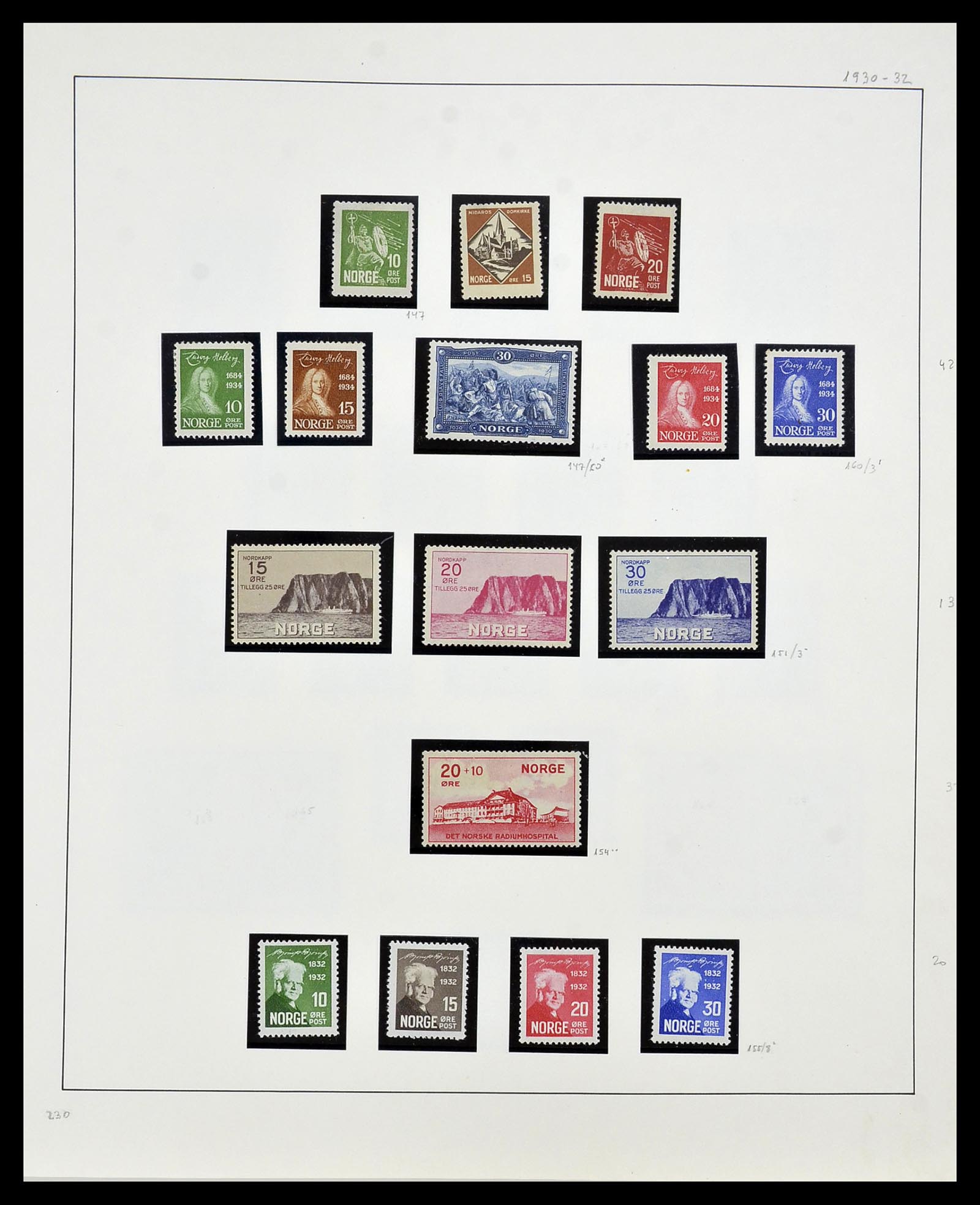 34168 010 - Postzegelverzameling 34168 Noorwegen 1855-1985.
