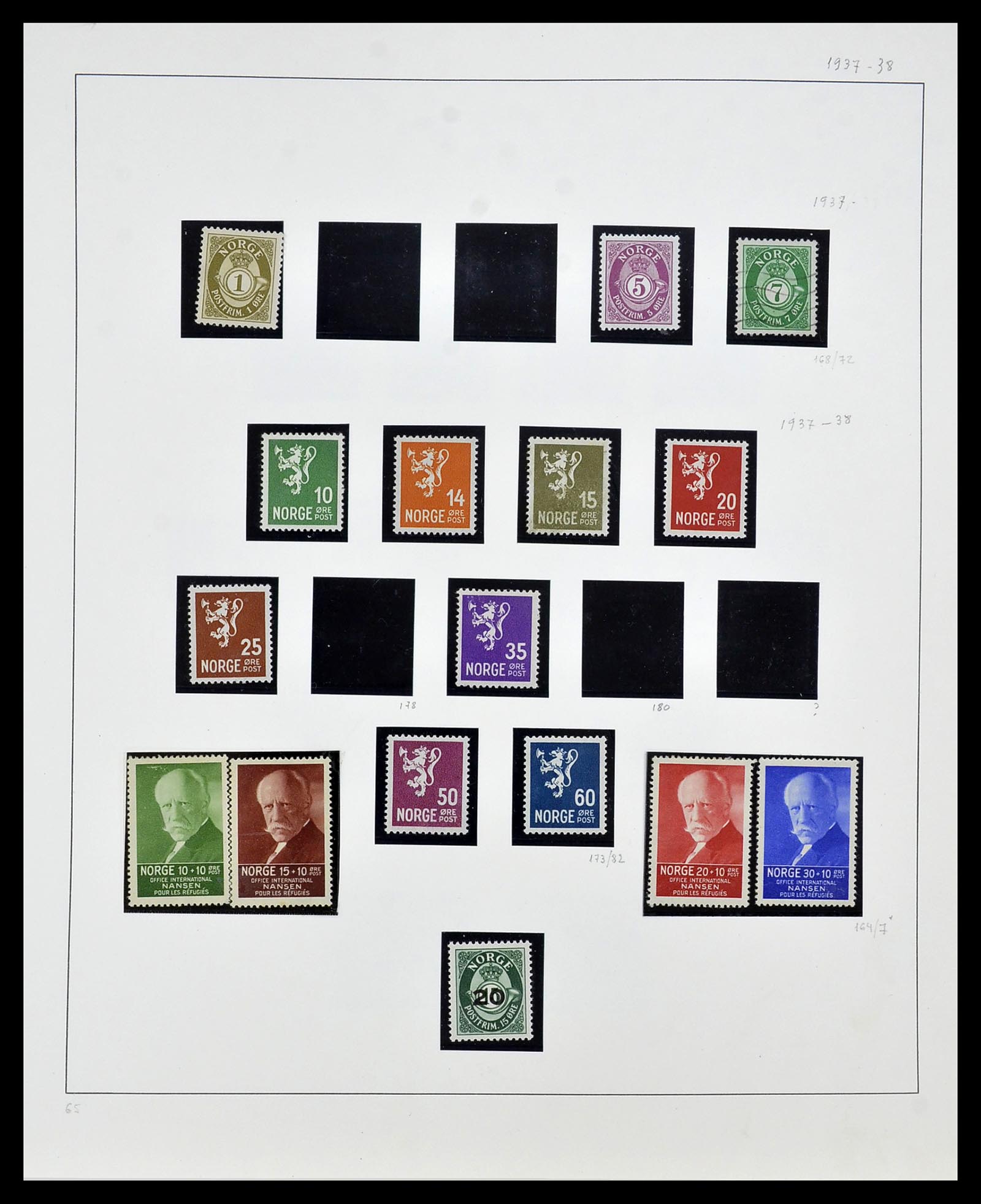 34168 011 - Postzegelverzameling 34168 Noorwegen 1855-1985.
