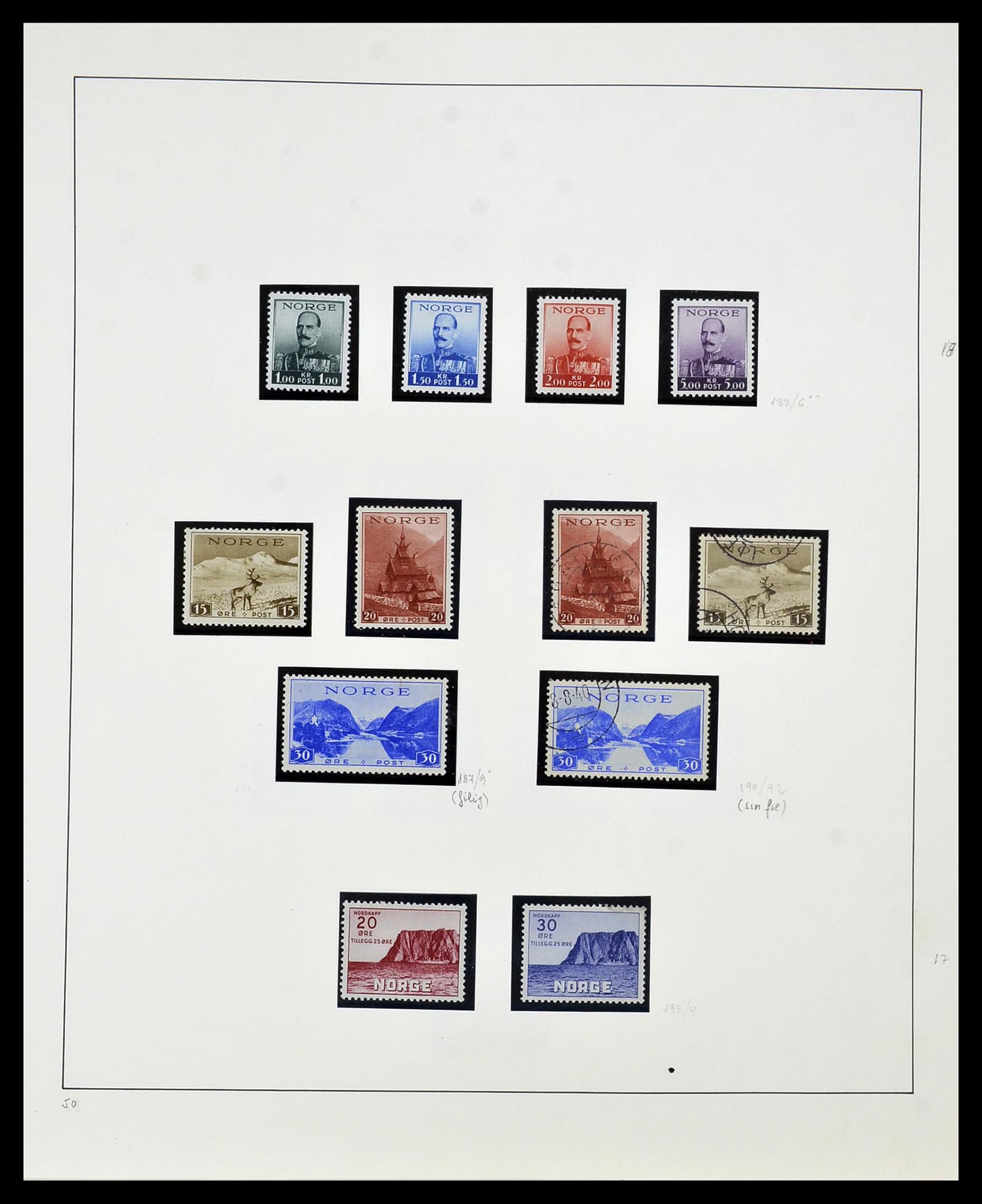 34168 012 - Postzegelverzameling 34168 Noorwegen 1855-1985.