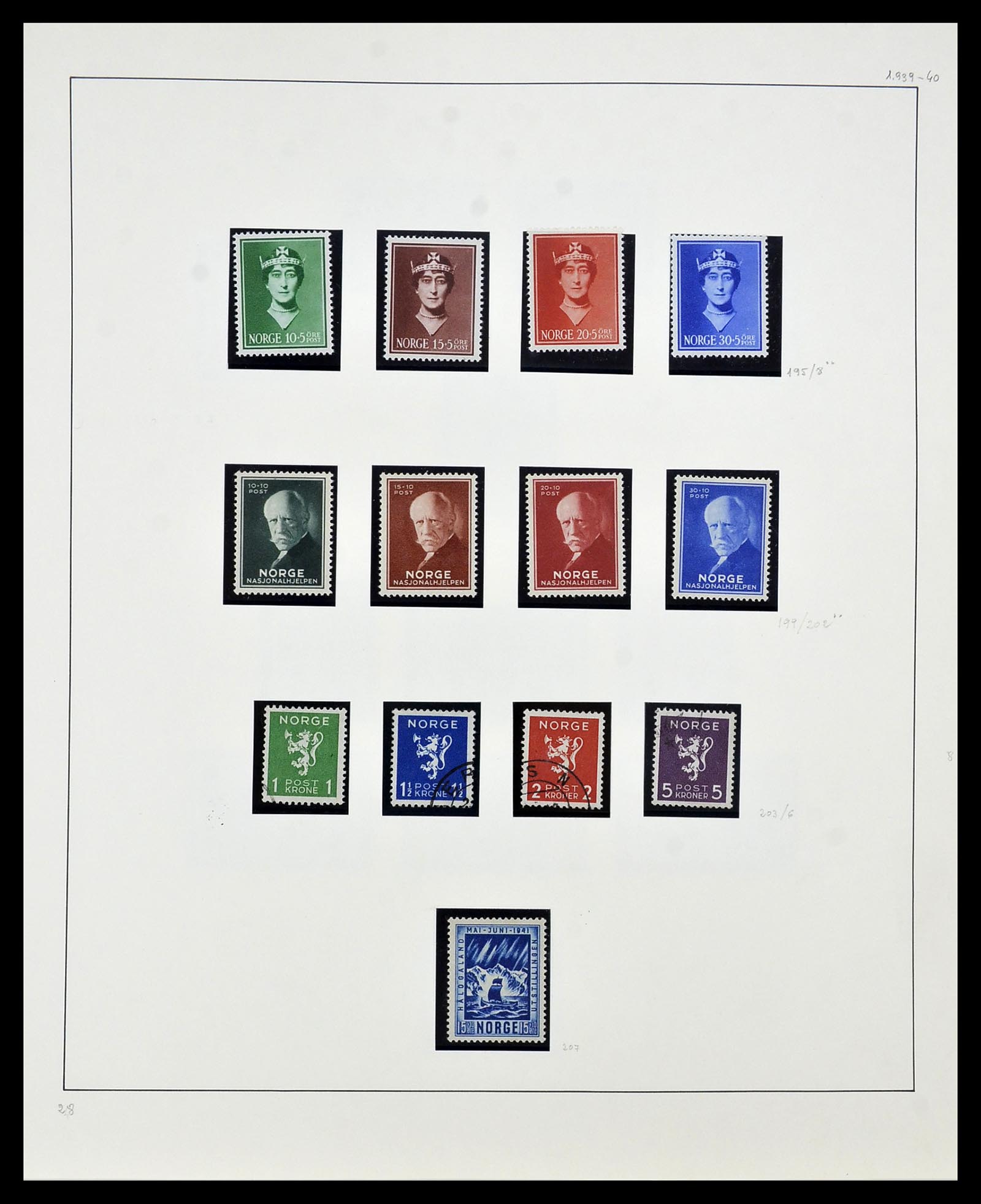 34168 013 - Postzegelverzameling 34168 Noorwegen 1855-1985.
