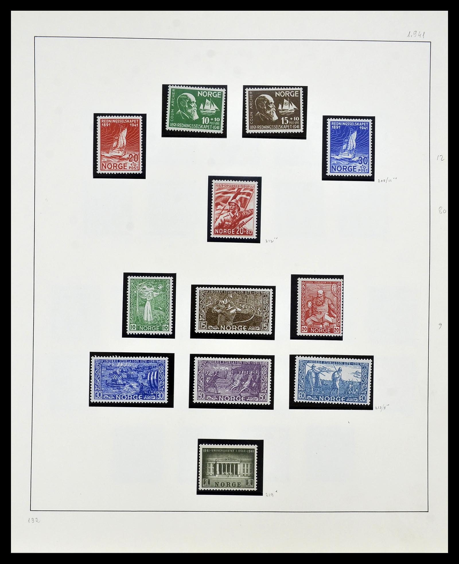 34168 014 - Postzegelverzameling 34168 Noorwegen 1855-1985.