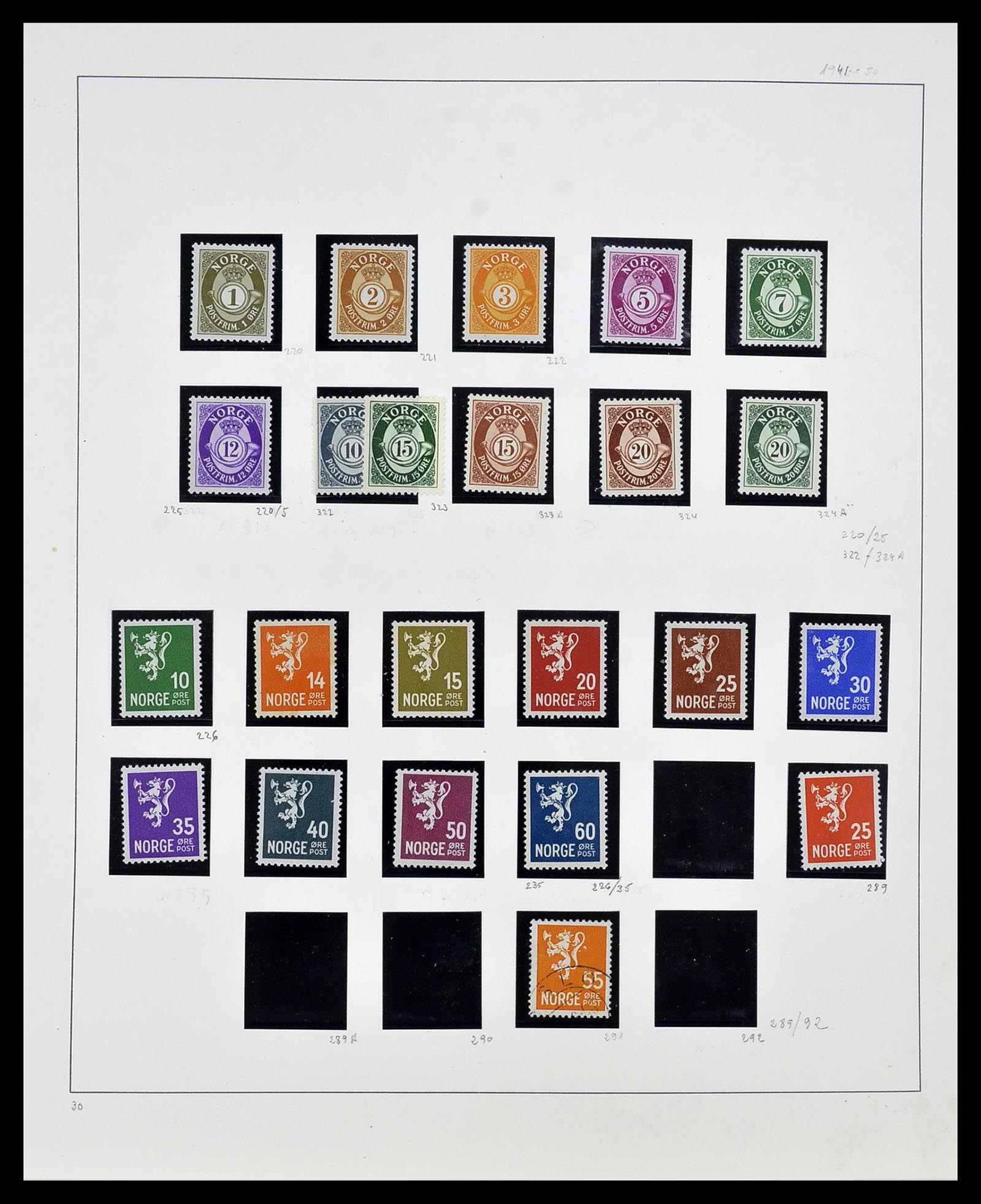 34168 015 - Postzegelverzameling 34168 Noorwegen 1855-1985.