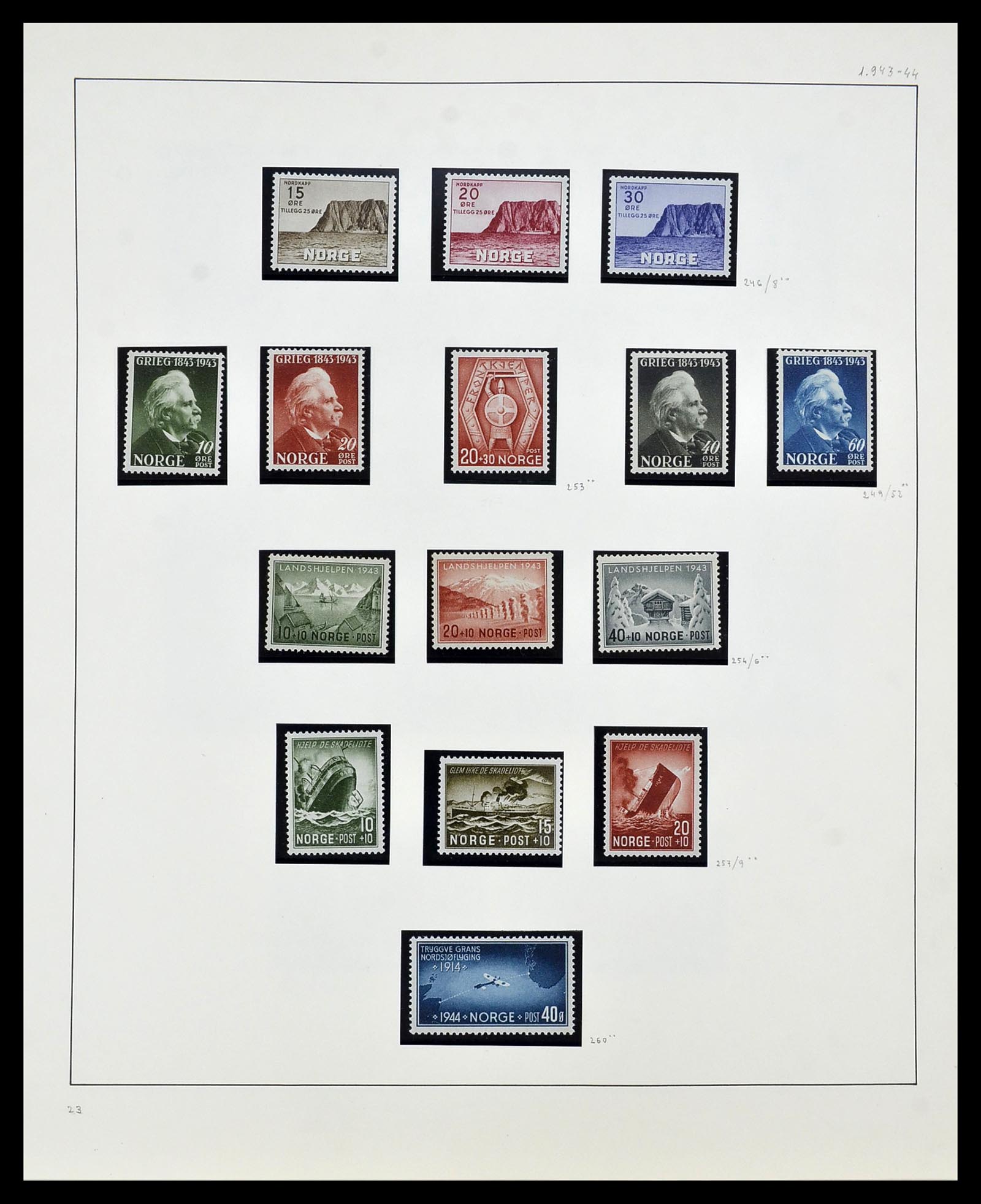34168 019 - Postzegelverzameling 34168 Noorwegen 1855-1985.