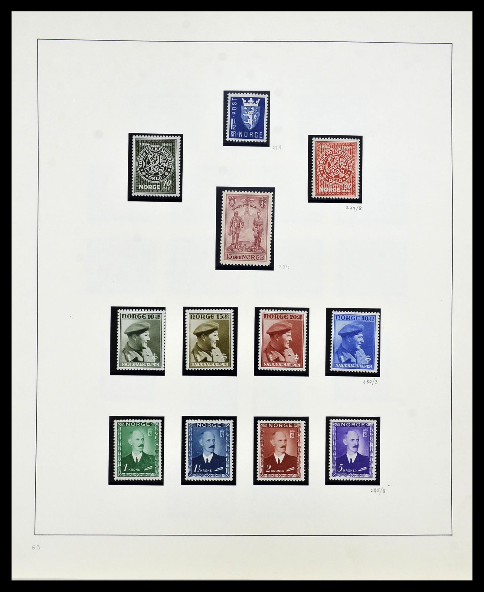 34168 022 - Postzegelverzameling 34168 Noorwegen 1855-1985.