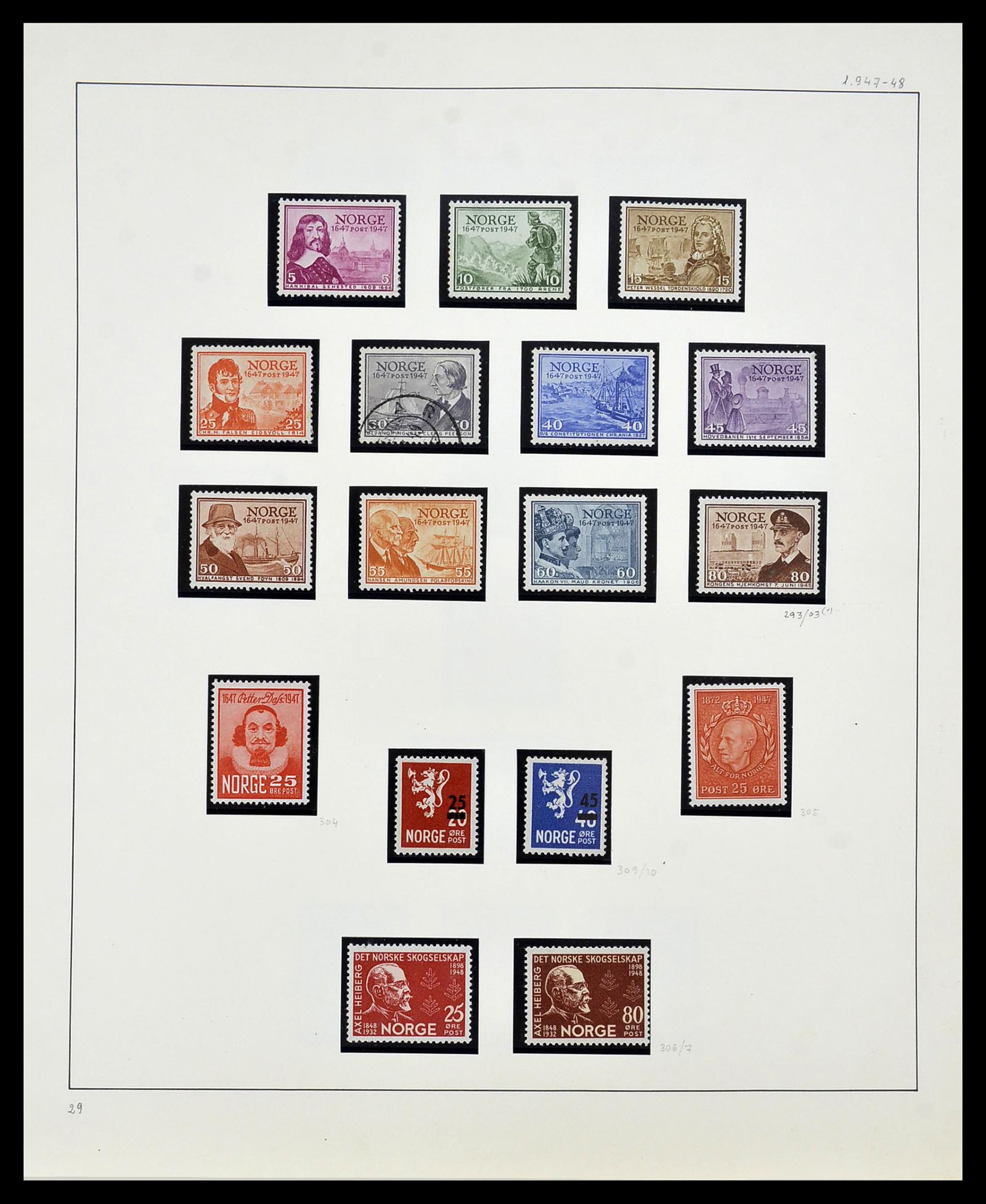 34168 023 - Postzegelverzameling 34168 Noorwegen 1855-1985.