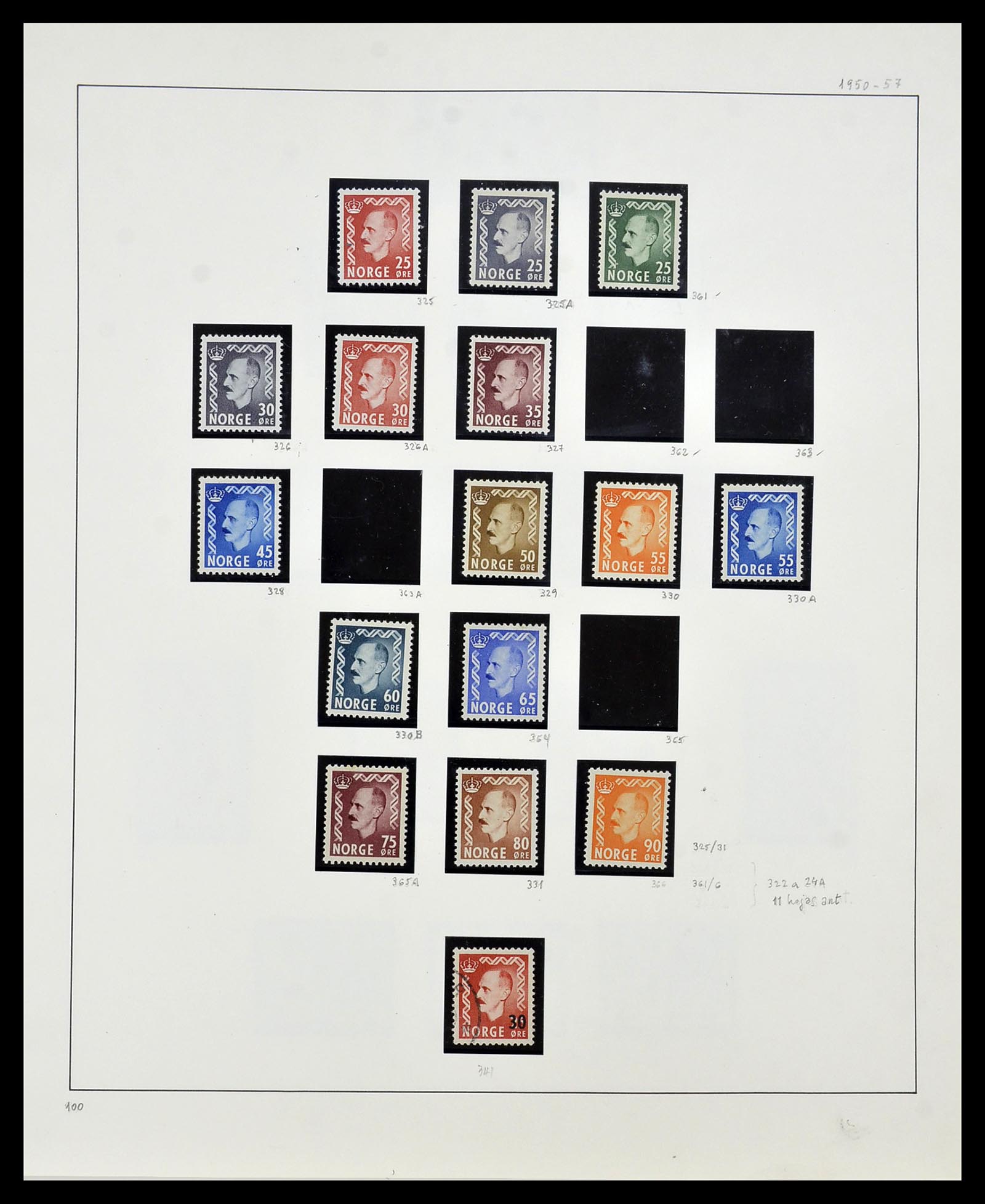 34168 025 - Postzegelverzameling 34168 Noorwegen 1855-1985.