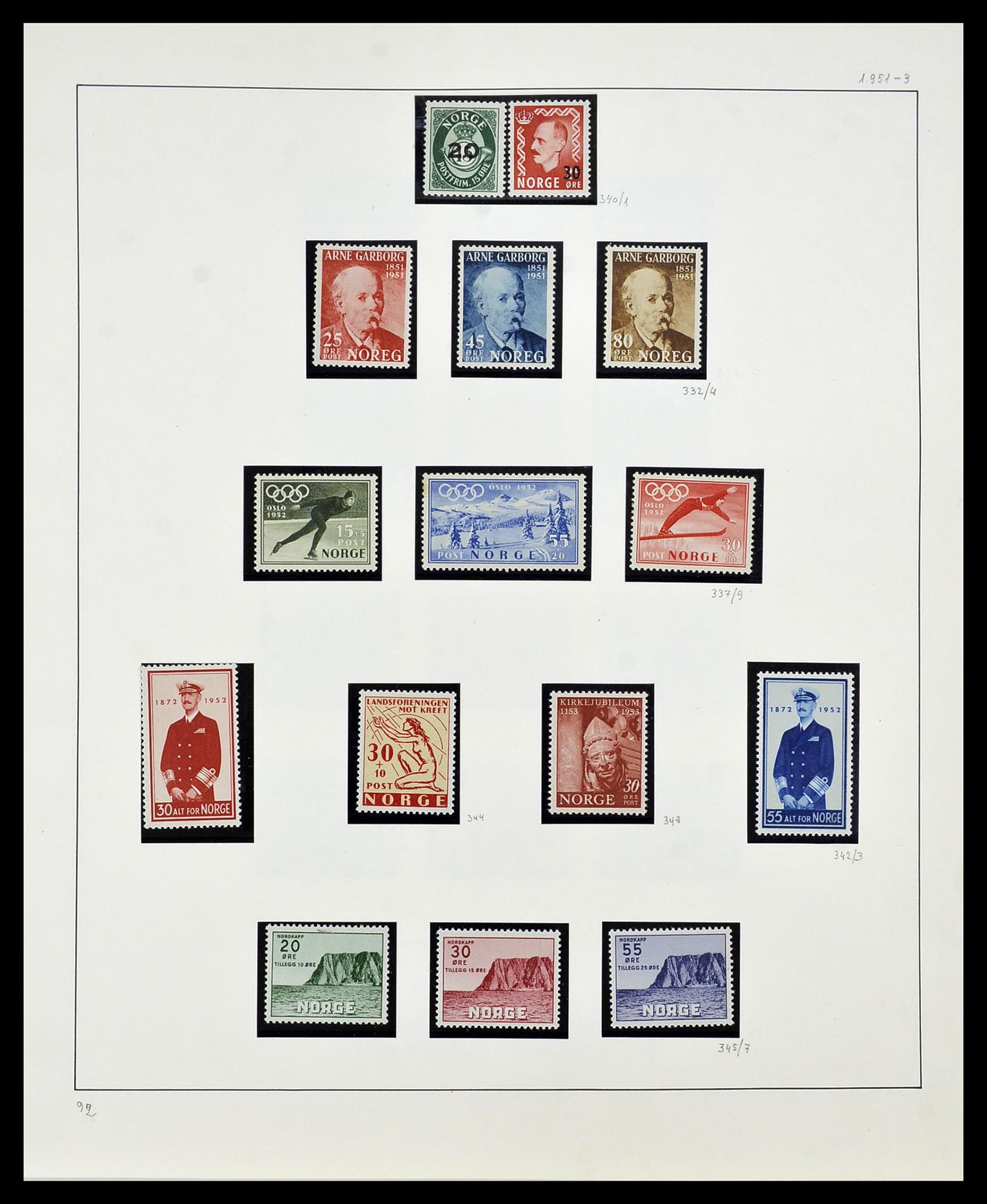 34168 026 - Postzegelverzameling 34168 Noorwegen 1855-1985.