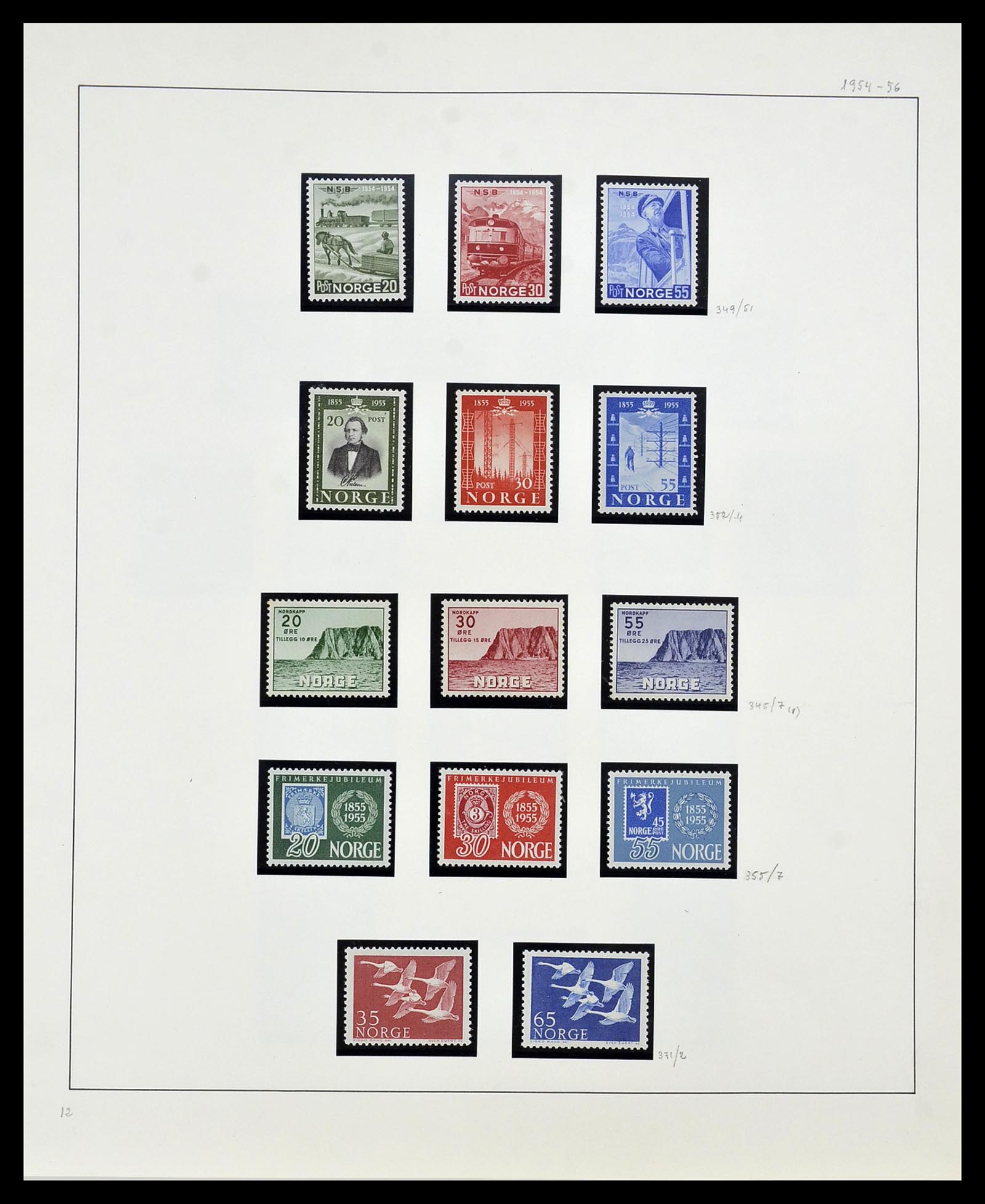 34168 027 - Postzegelverzameling 34168 Noorwegen 1855-1985.