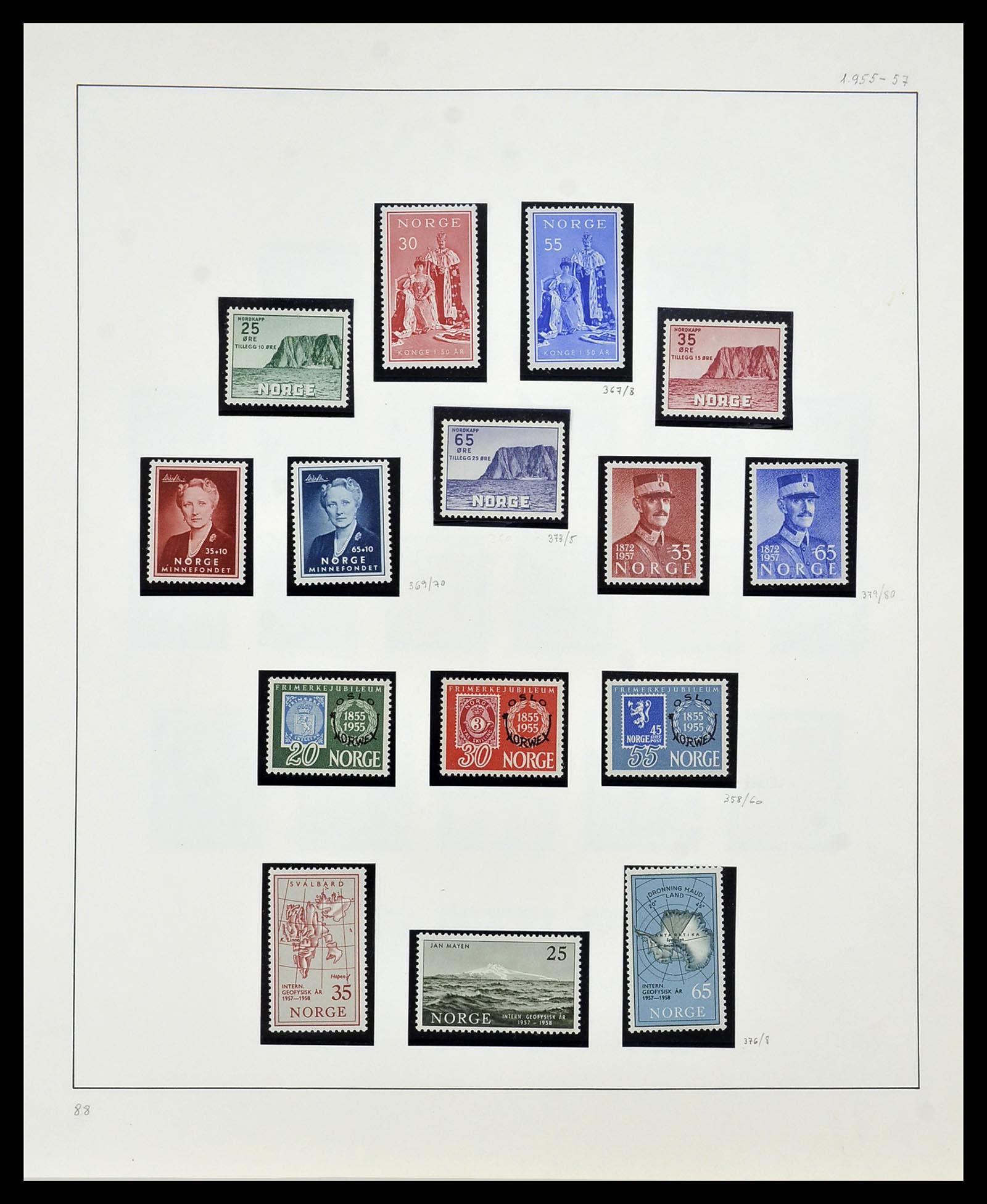 34168 028 - Postzegelverzameling 34168 Noorwegen 1855-1985.