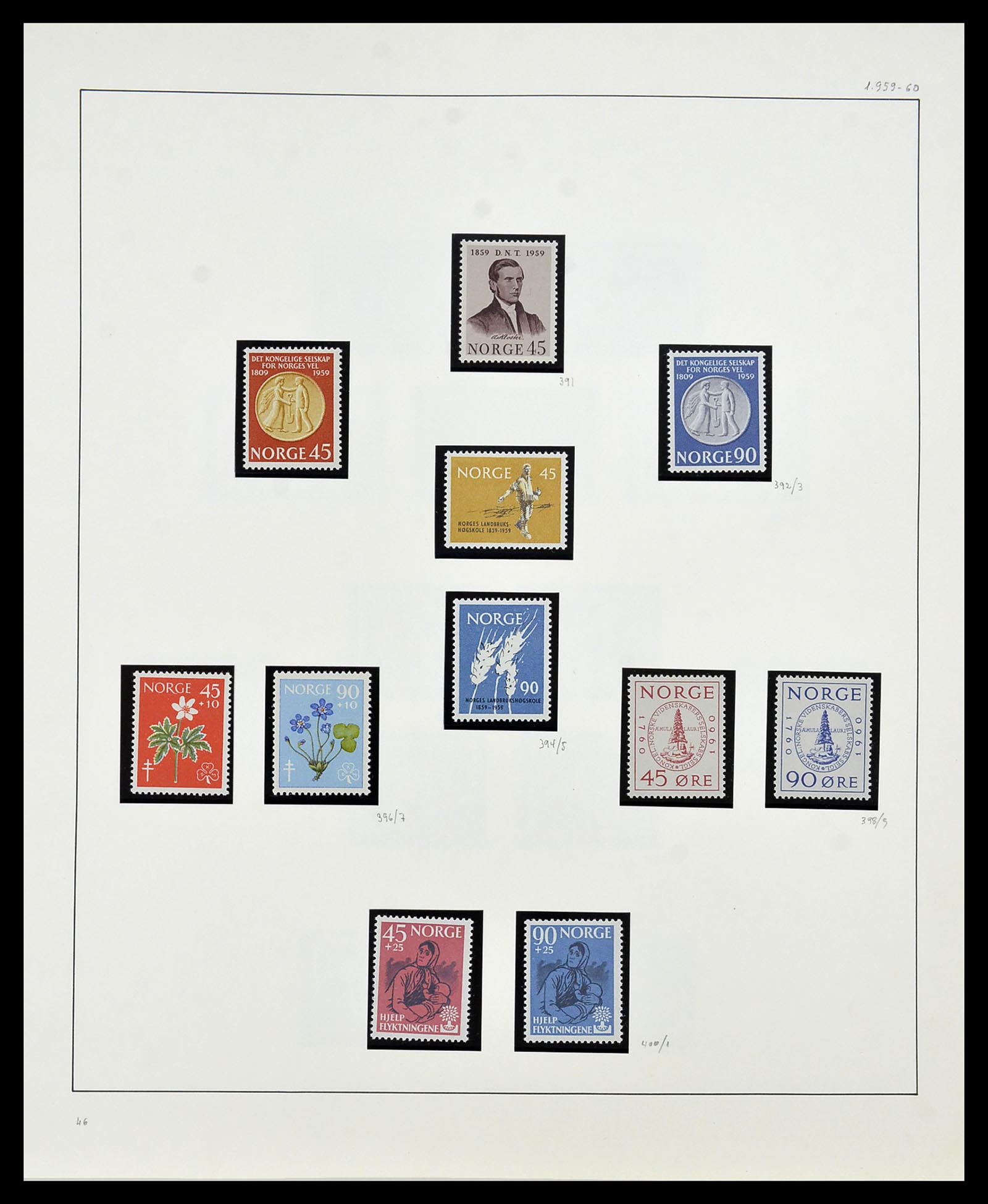 34168 030 - Postzegelverzameling 34168 Noorwegen 1855-1985.