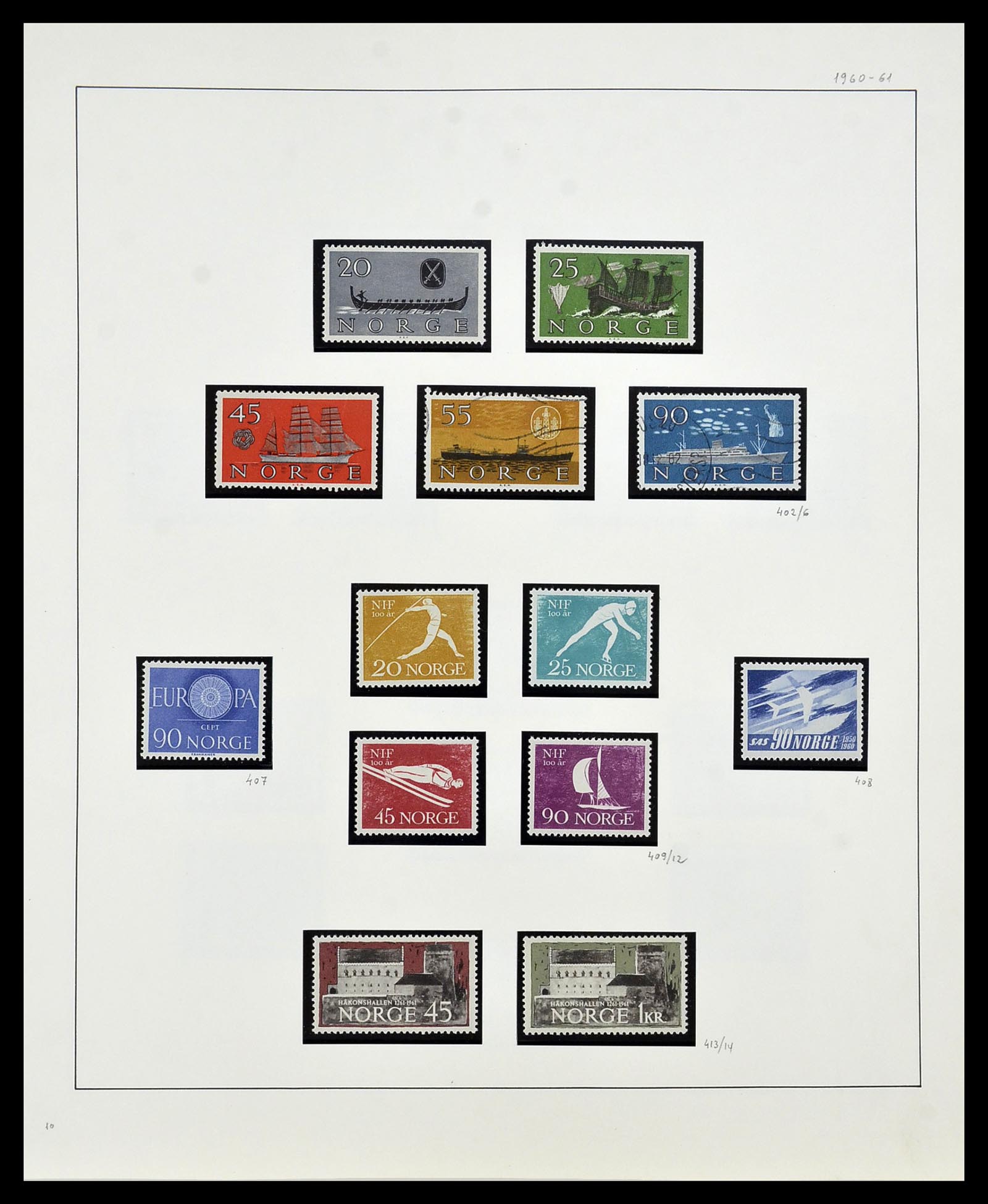 34168 031 - Postzegelverzameling 34168 Noorwegen 1855-1985.