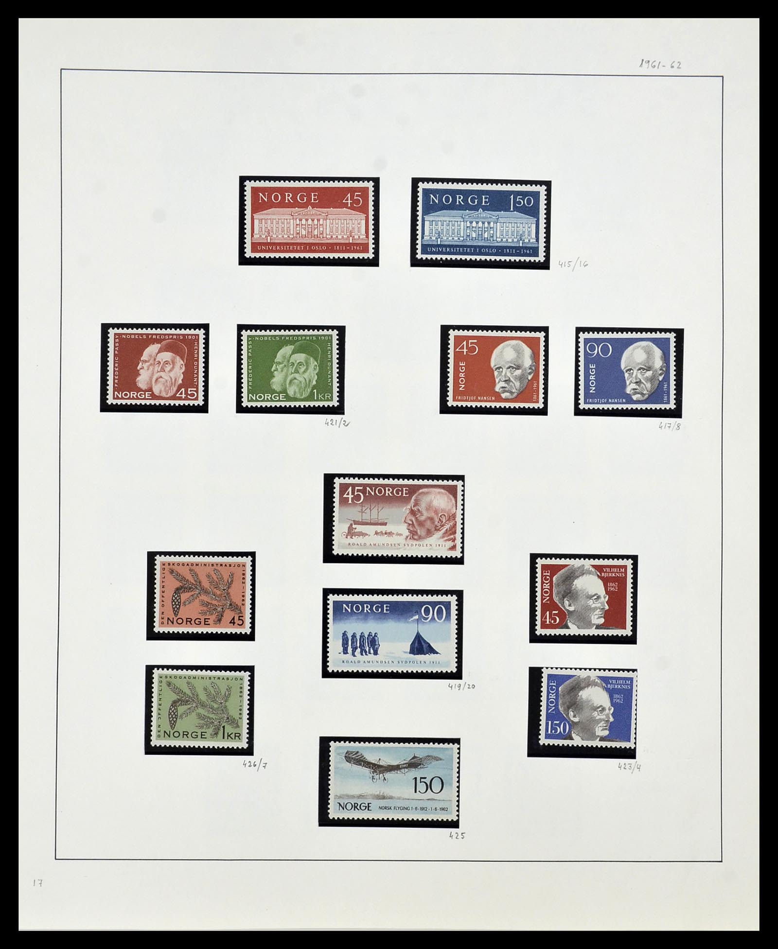 34168 032 - Postzegelverzameling 34168 Noorwegen 1855-1985.
