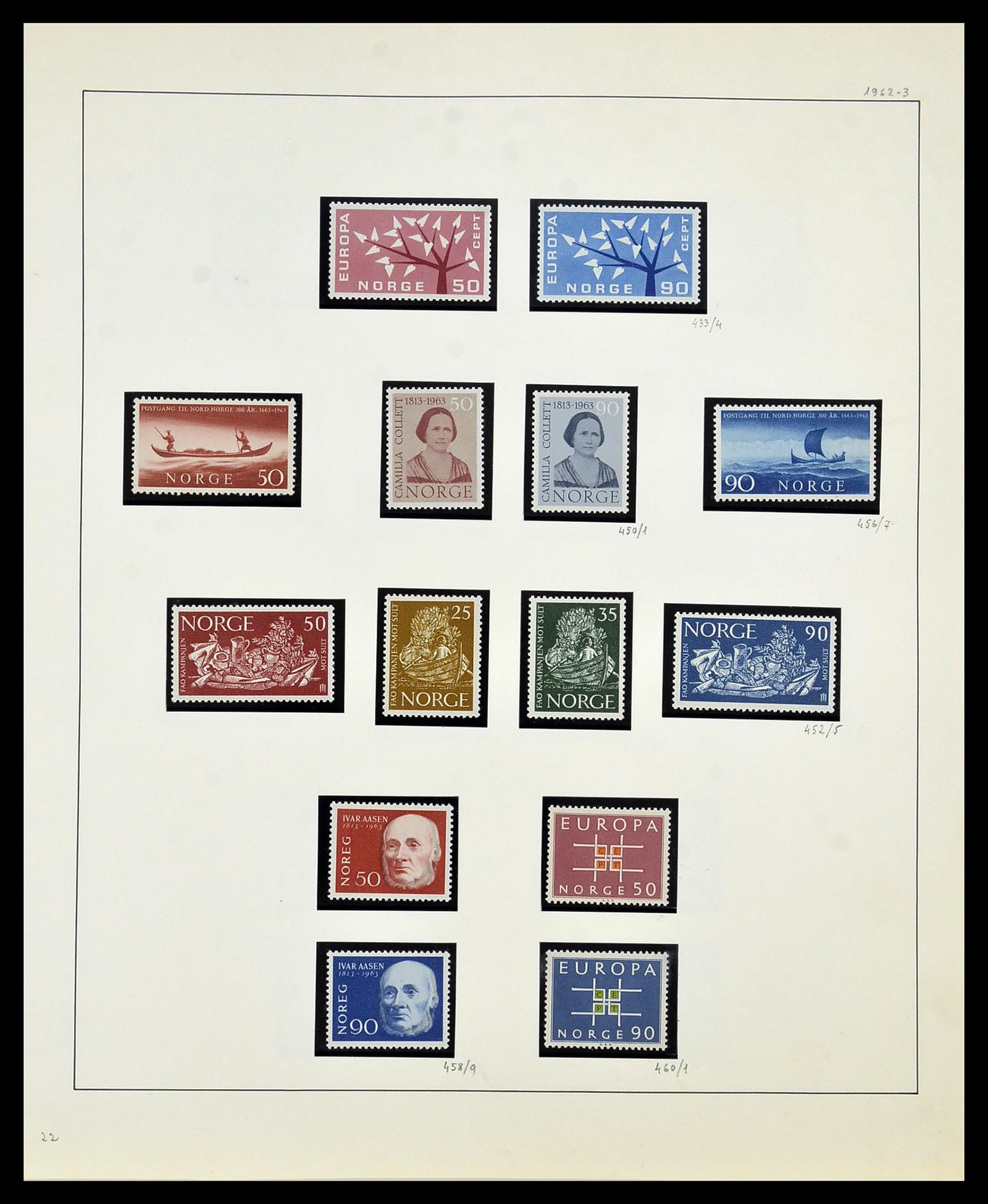 34168 034 - Postzegelverzameling 34168 Noorwegen 1855-1985.