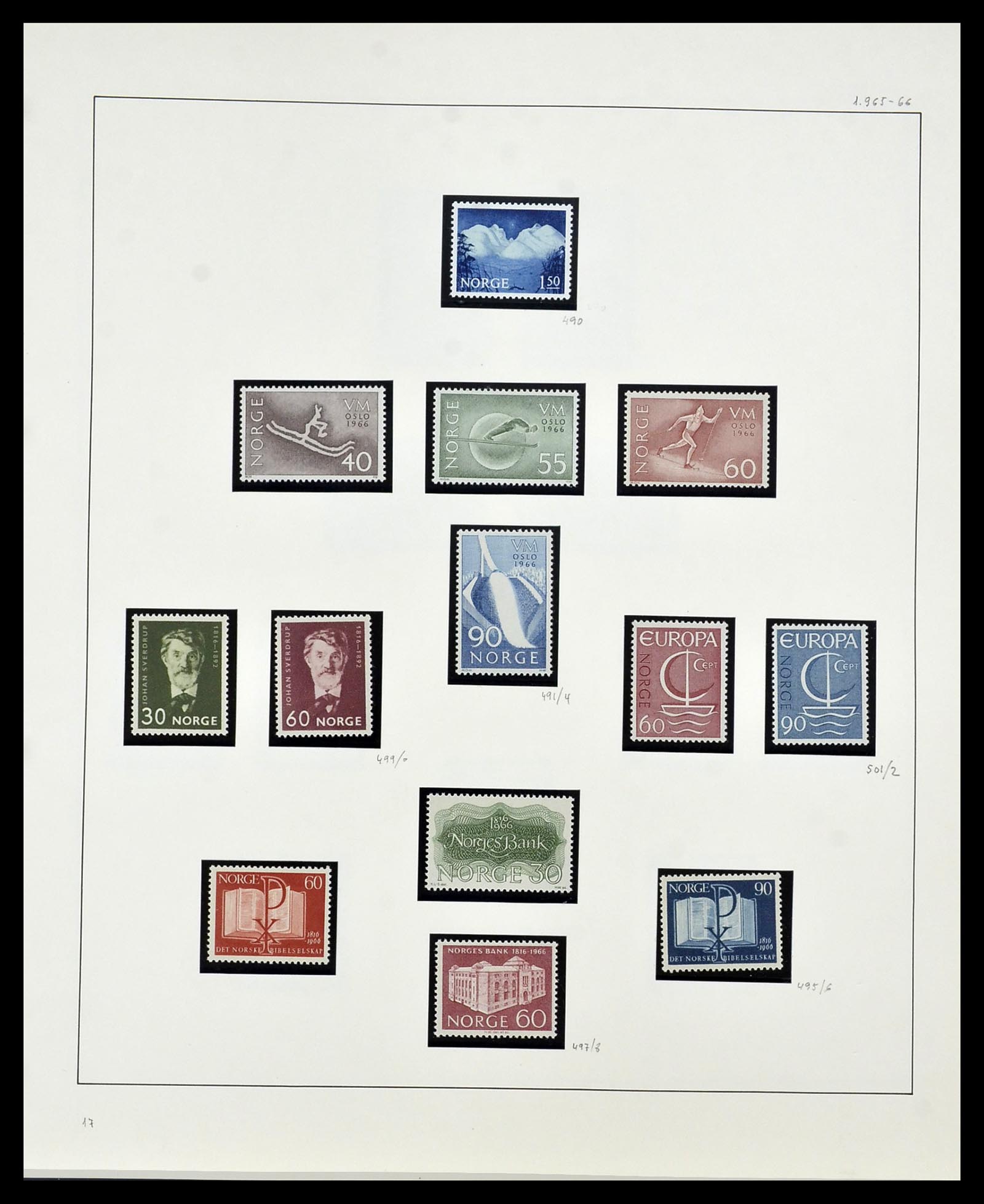 34168 038 - Postzegelverzameling 34168 Noorwegen 1855-1985.