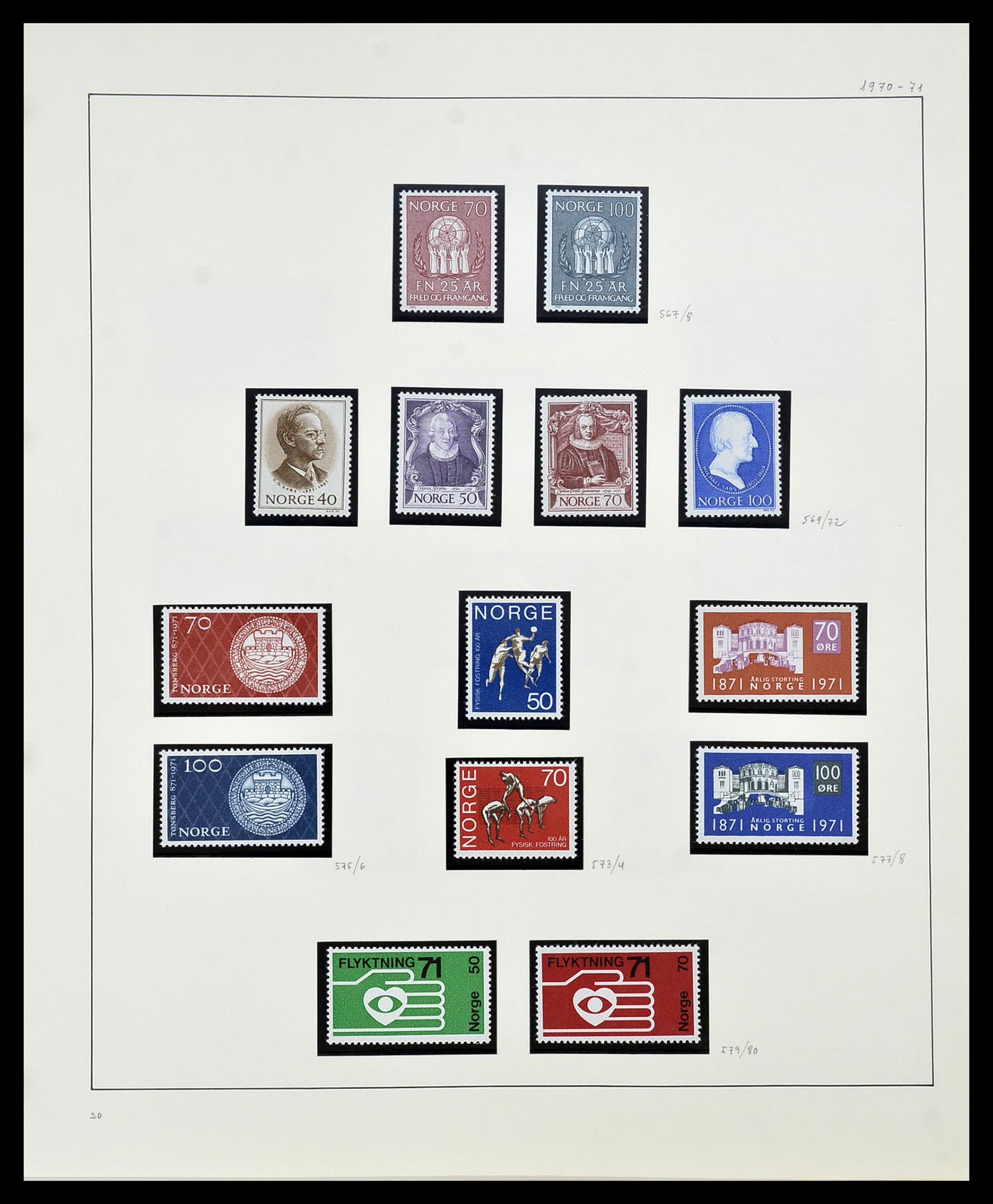 34168 043 - Postzegelverzameling 34168 Noorwegen 1855-1985.