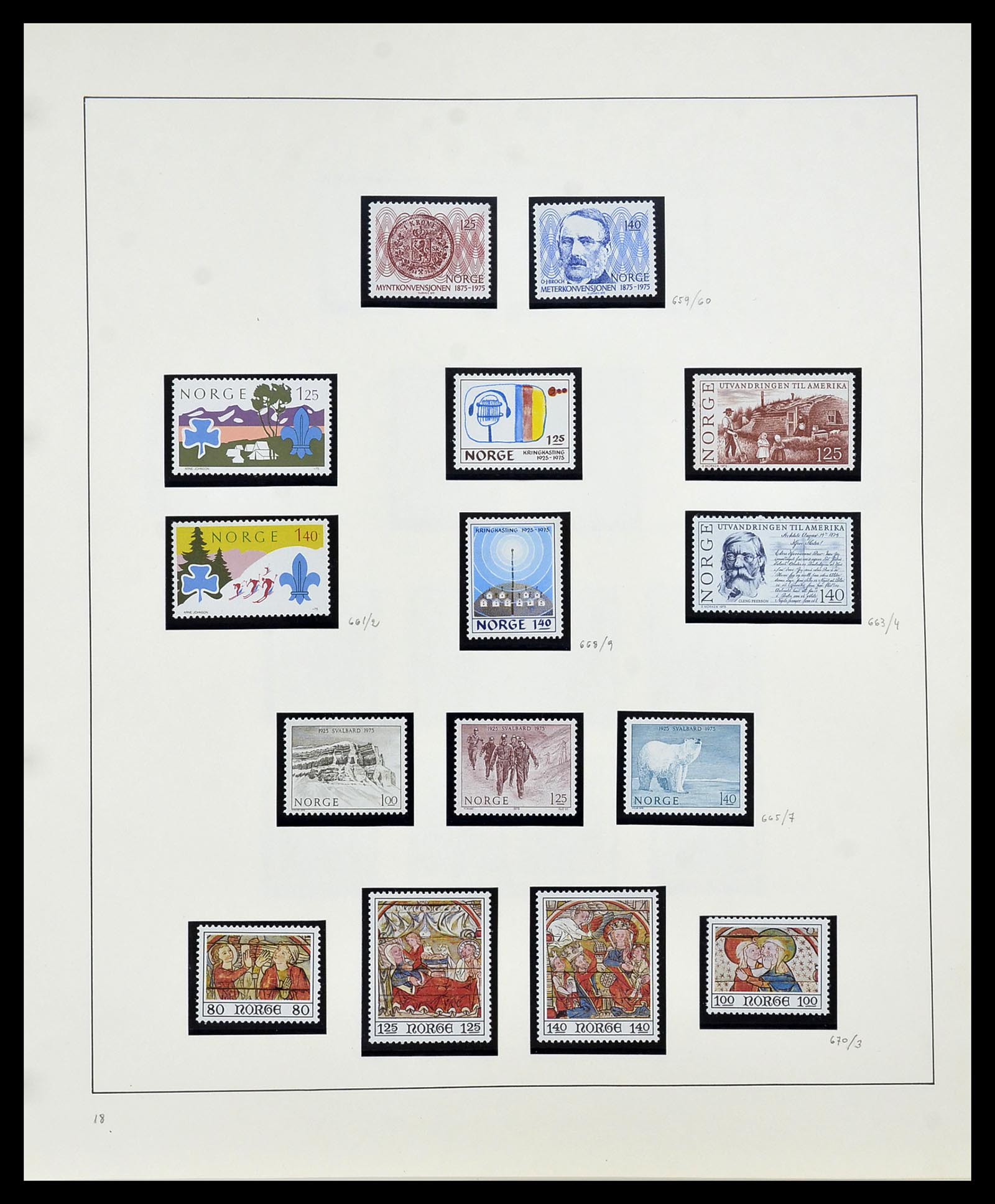 34168 049 - Postzegelverzameling 34168 Noorwegen 1855-1985.