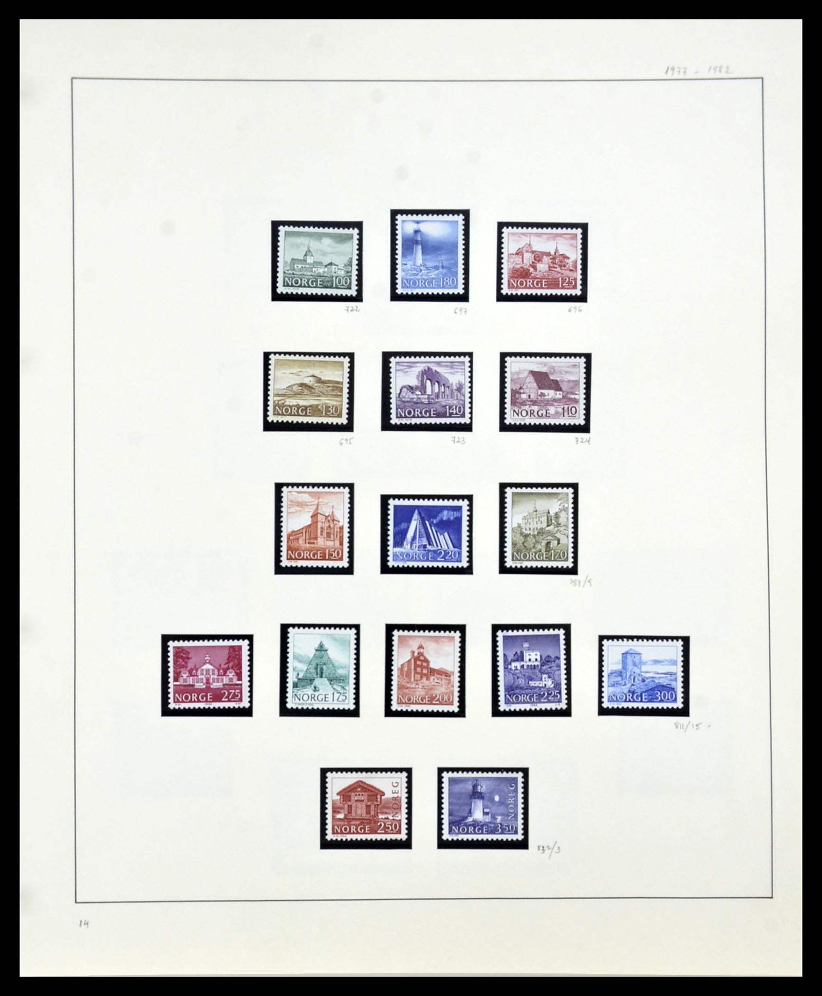 34168 053 - Postzegelverzameling 34168 Noorwegen 1855-1985.
