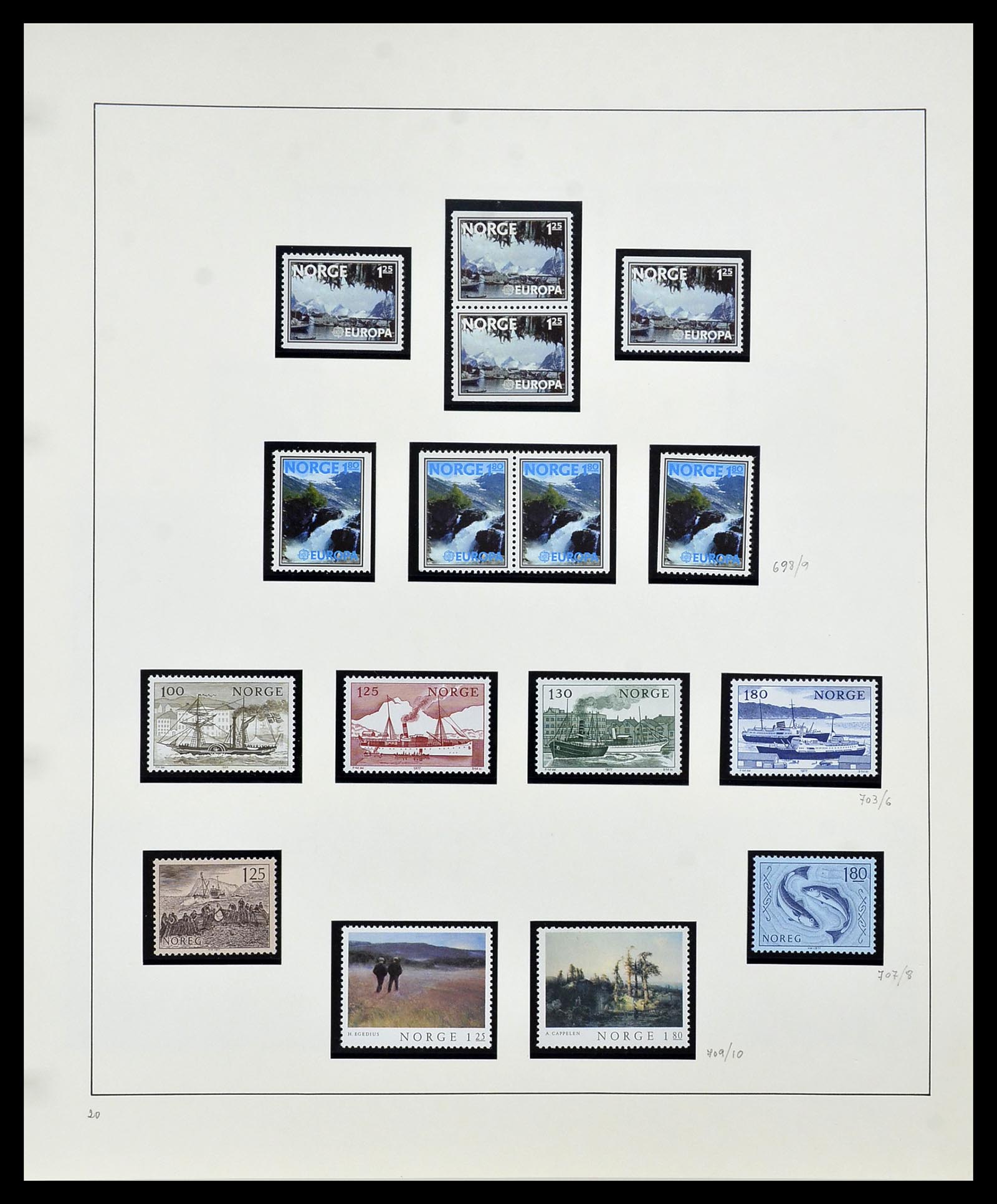 34168 054 - Postzegelverzameling 34168 Noorwegen 1855-1985.