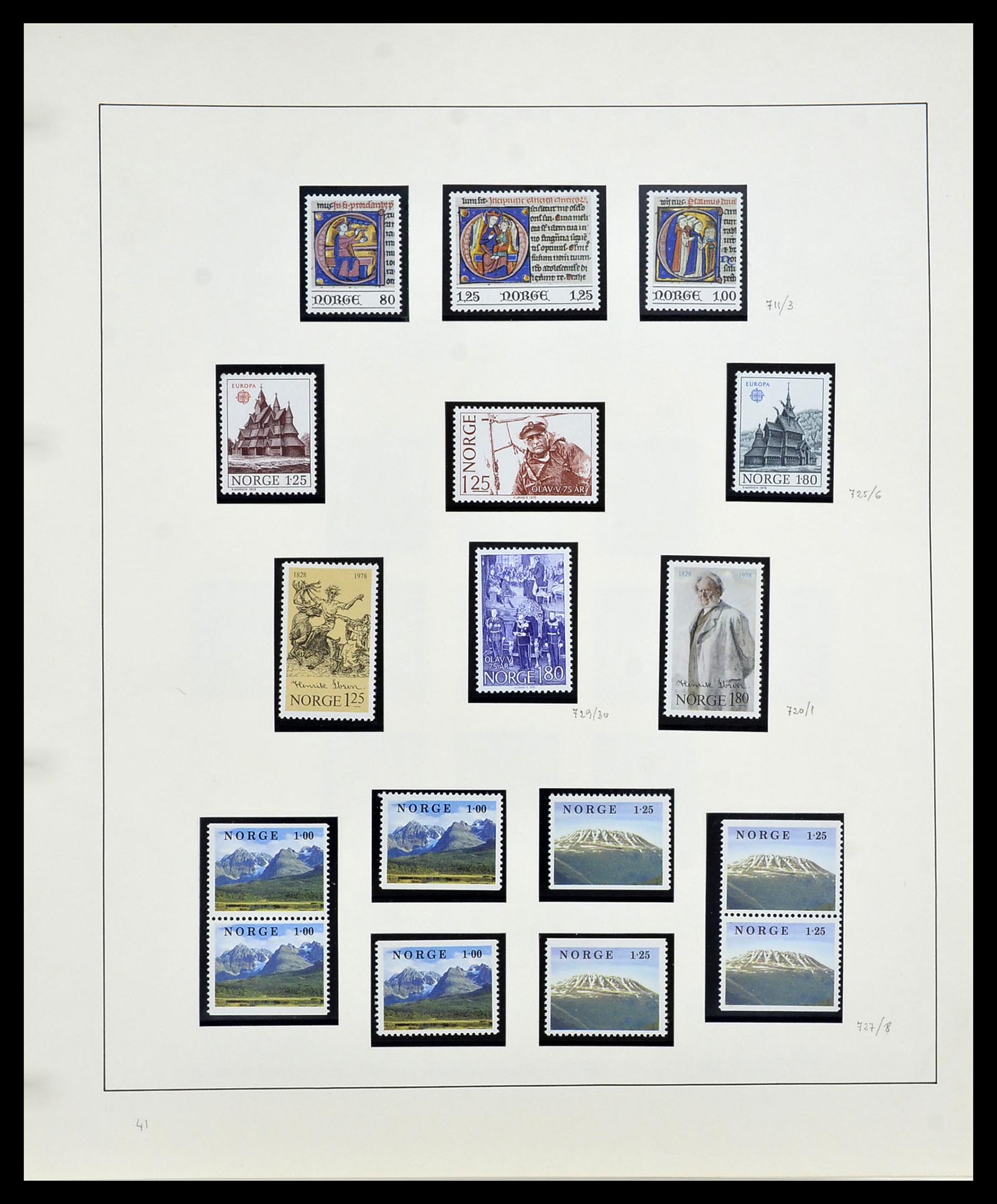 34168 055 - Postzegelverzameling 34168 Noorwegen 1855-1985.