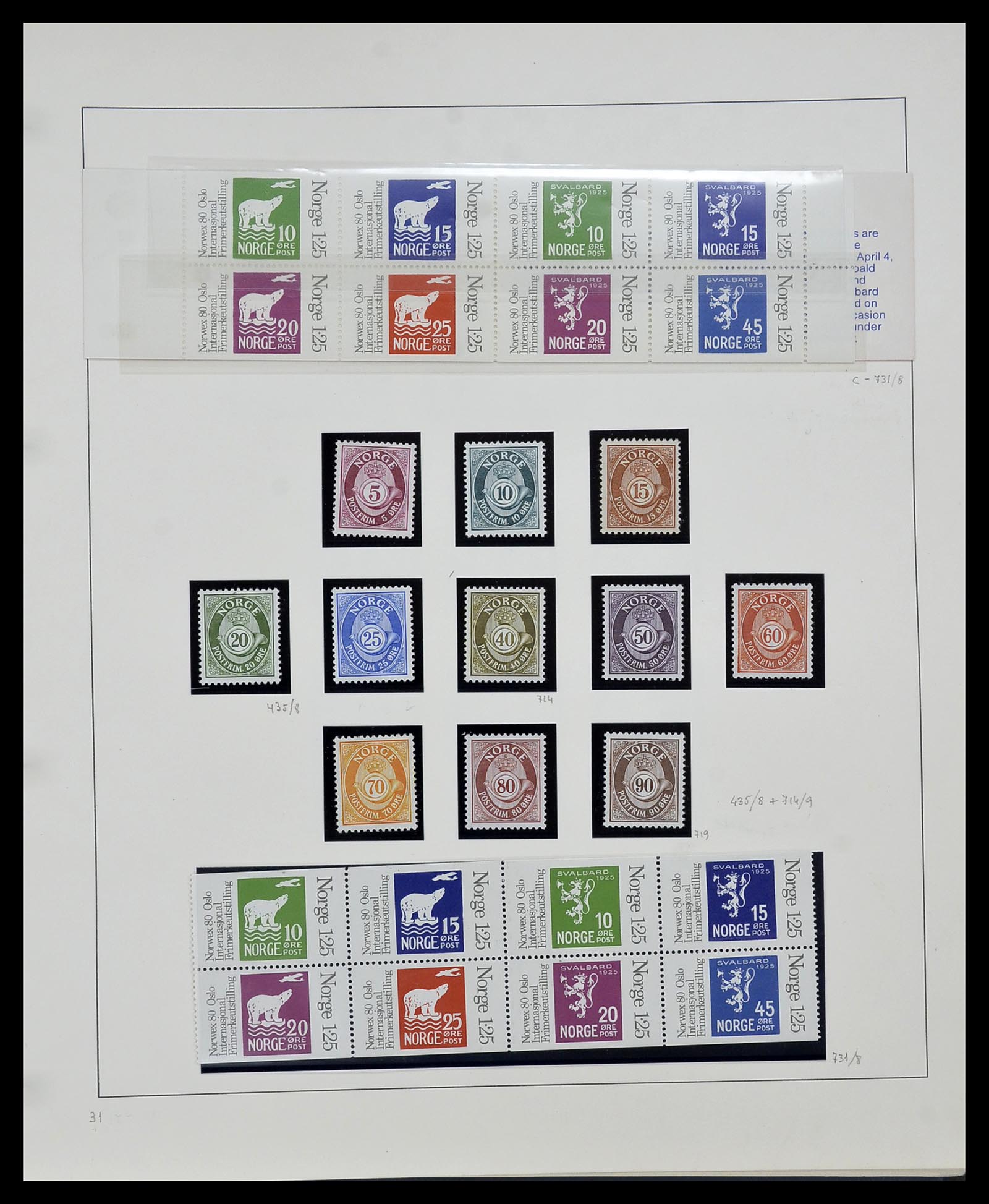 34168 057 - Postzegelverzameling 34168 Noorwegen 1855-1985.