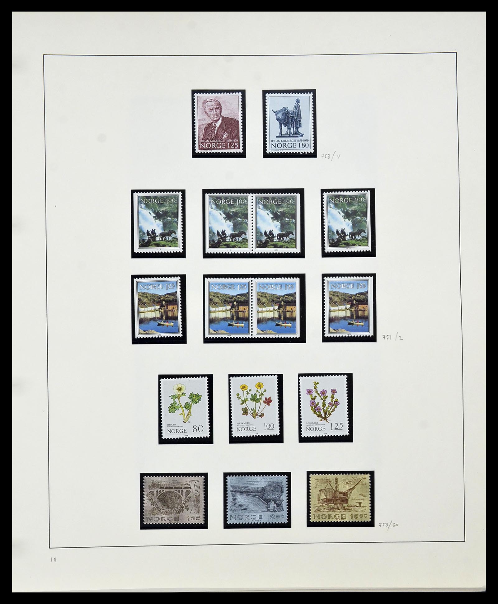 34168 059 - Postzegelverzameling 34168 Noorwegen 1855-1985.
