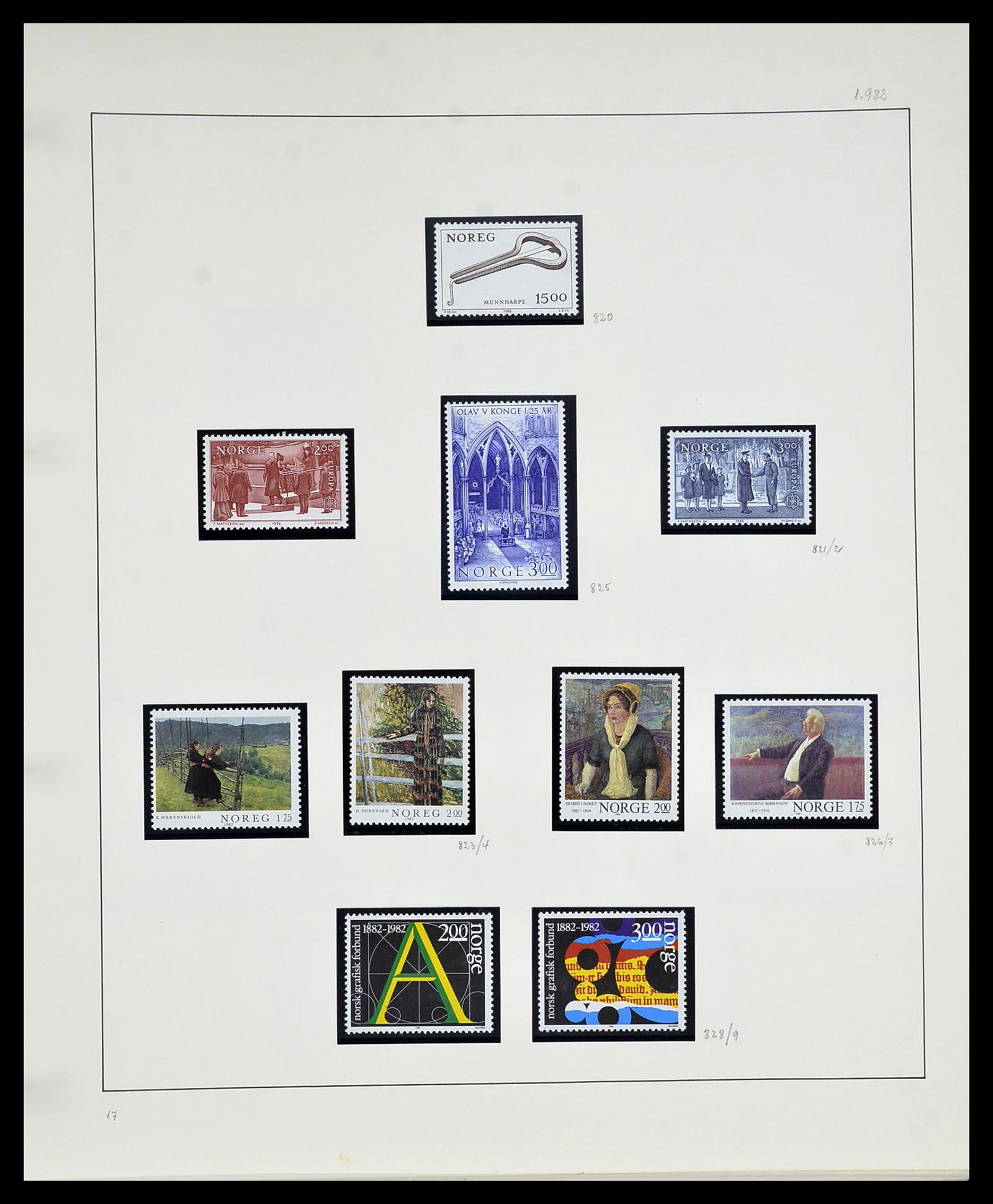 34168 068 - Postzegelverzameling 34168 Noorwegen 1855-1985.