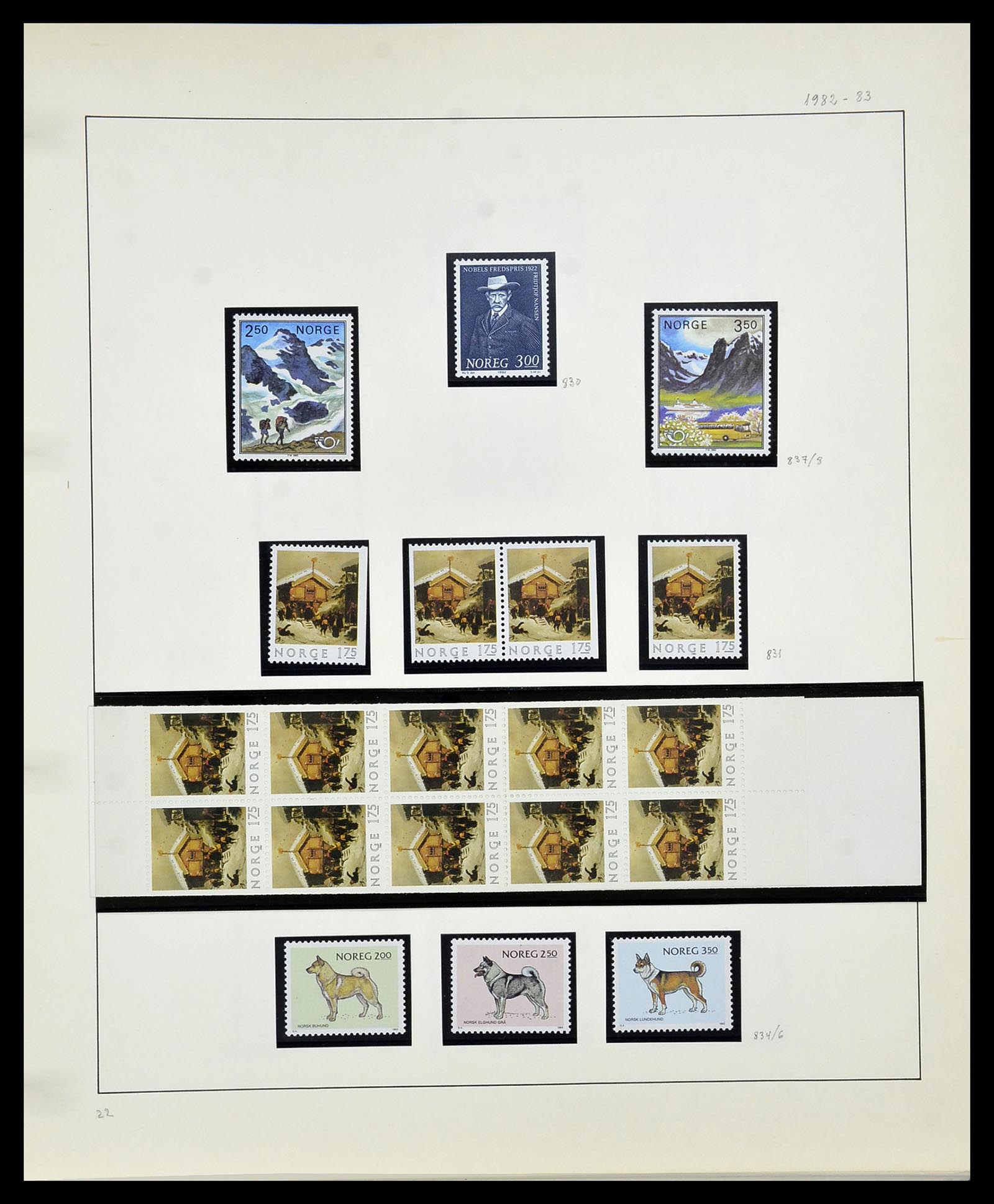 34168 069 - Postzegelverzameling 34168 Noorwegen 1855-1985.