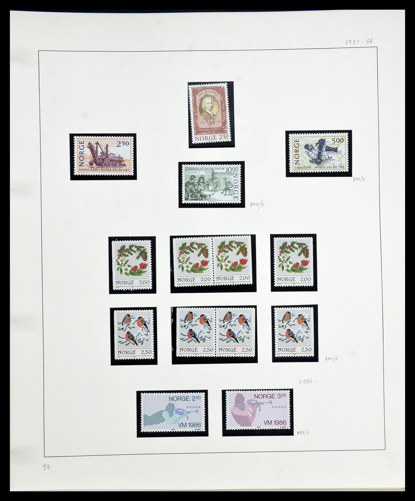 34168 075 - Postzegelverzameling 34168 Noorwegen 1855-1985.