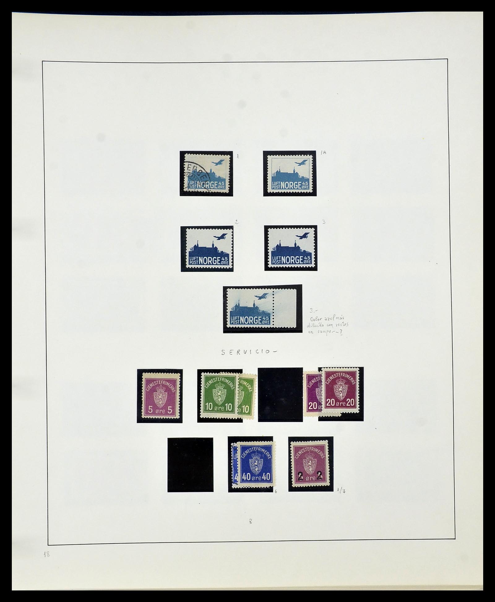 34168 077 - Postzegelverzameling 34168 Noorwegen 1855-1985.