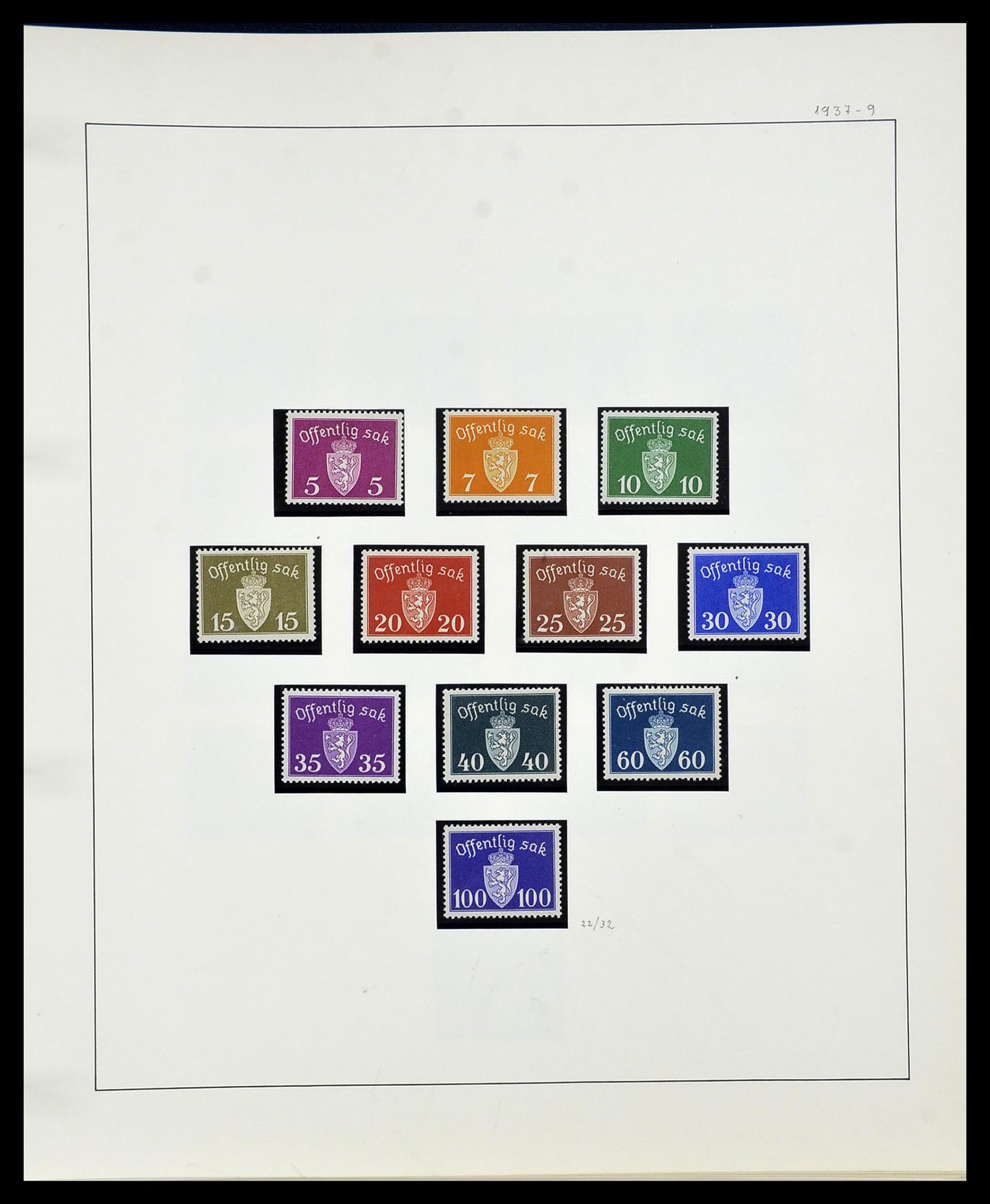 34168 079 - Postzegelverzameling 34168 Noorwegen 1855-1985.