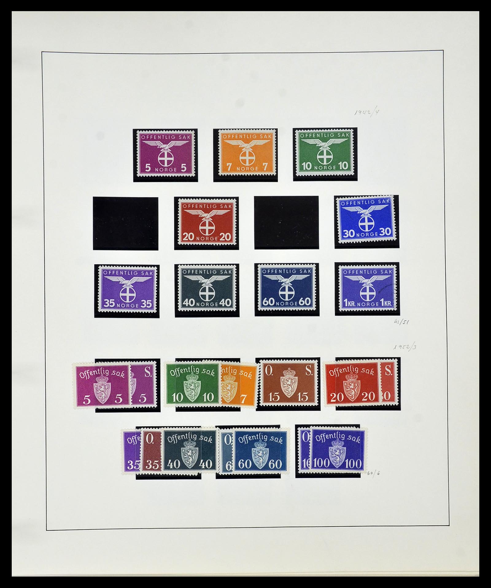34168 081 - Postzegelverzameling 34168 Noorwegen 1855-1985.