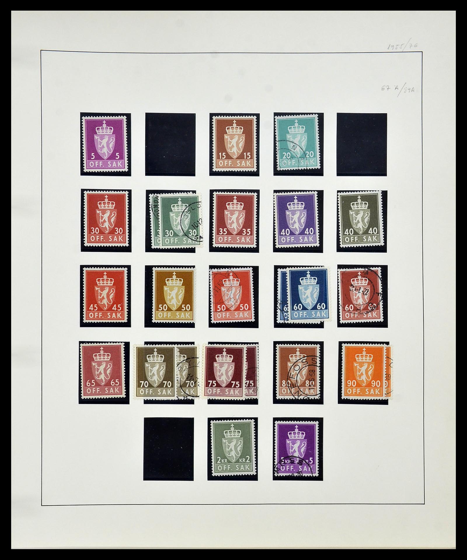 34168 082 - Postzegelverzameling 34168 Noorwegen 1855-1985.