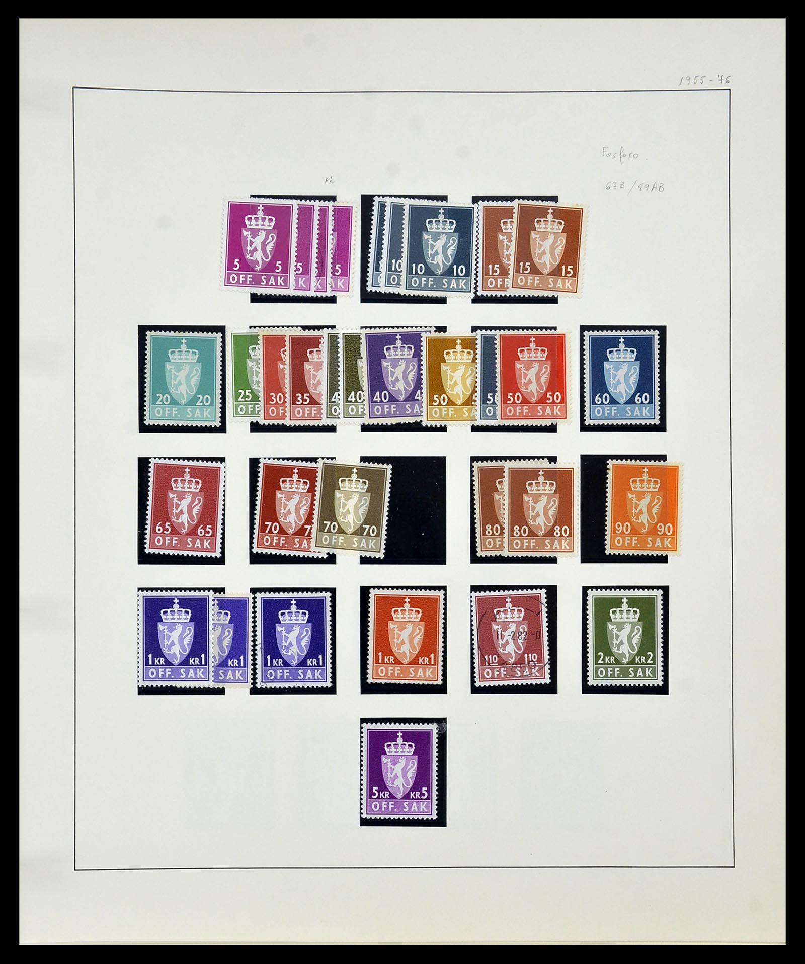 34168 083 - Postzegelverzameling 34168 Noorwegen 1855-1985.