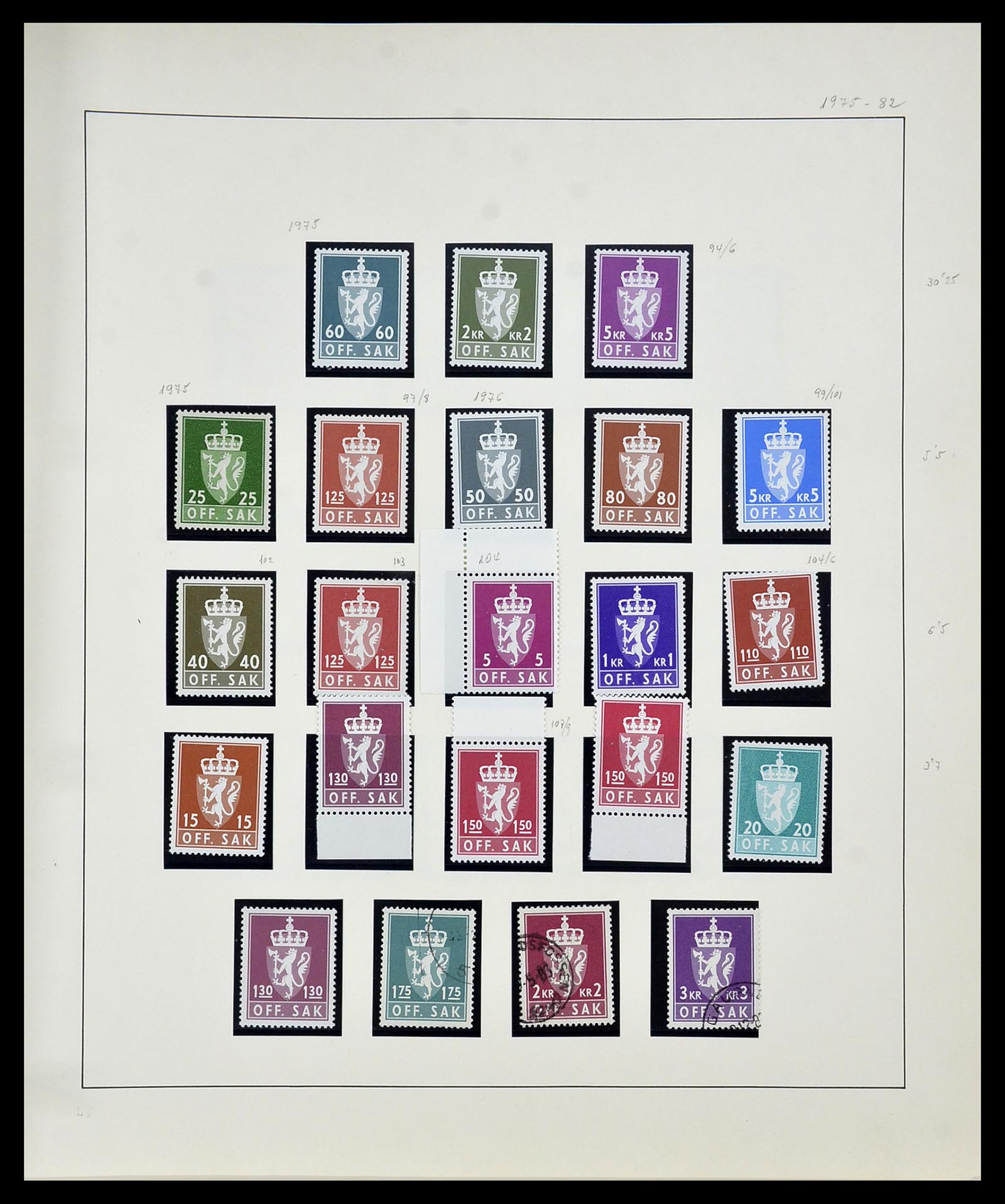 34168 084 - Postzegelverzameling 34168 Noorwegen 1855-1985.