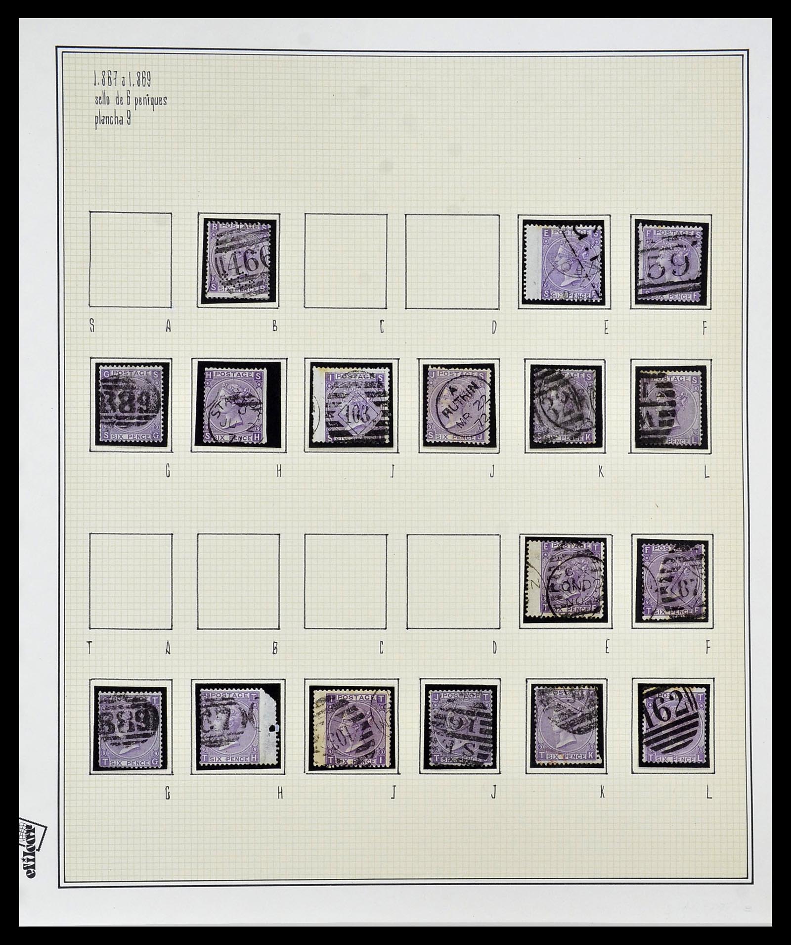 34170 006 - Stamp collection 34170 Great Britain 1867-1900.