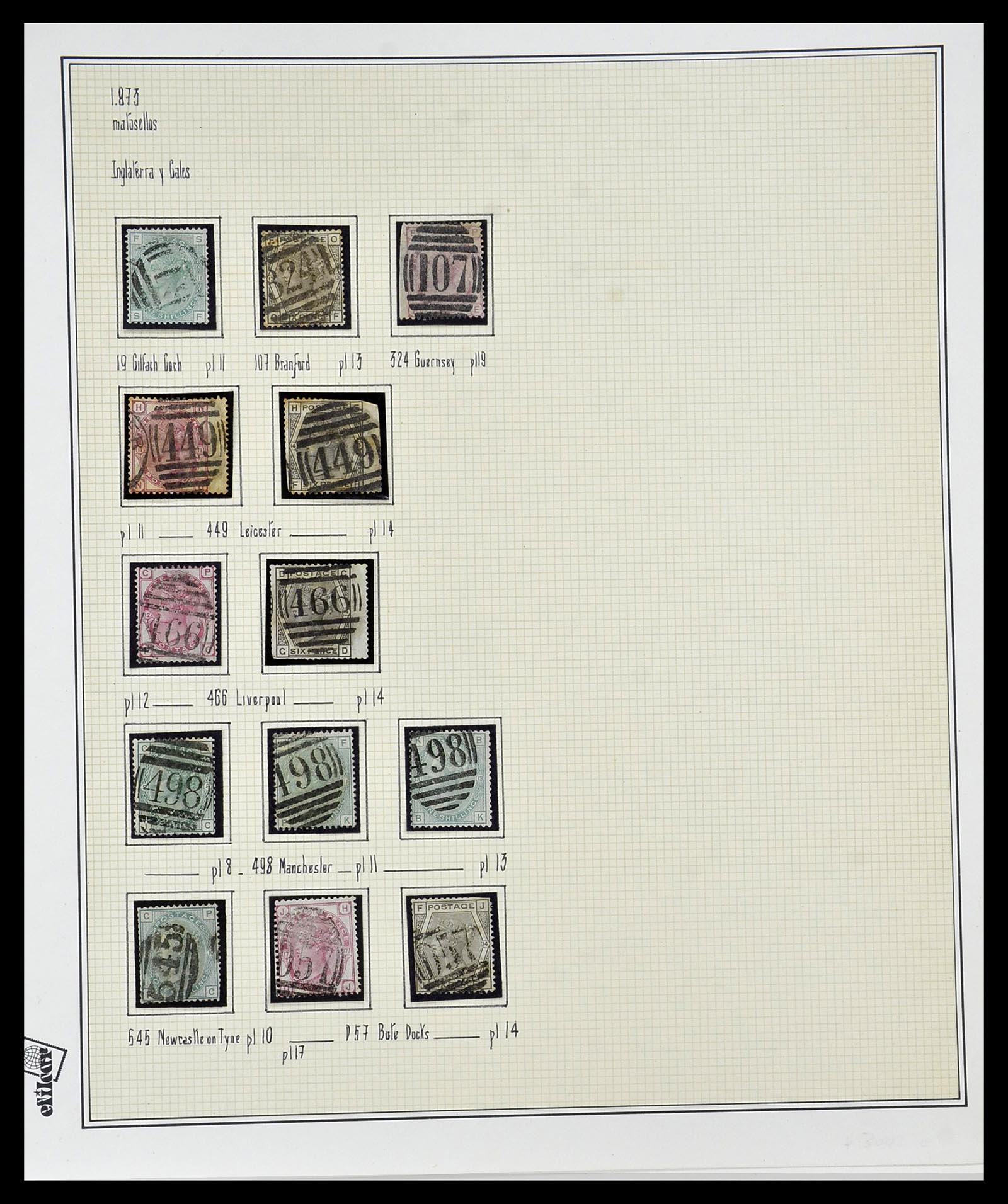 34170 009 - Postzegelverzameling 34170 Engeland 1867-1900.