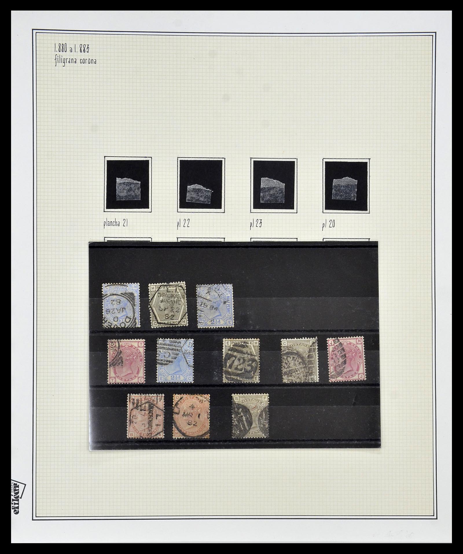 34170 013 - Postzegelverzameling 34170 Engeland 1867-1900.