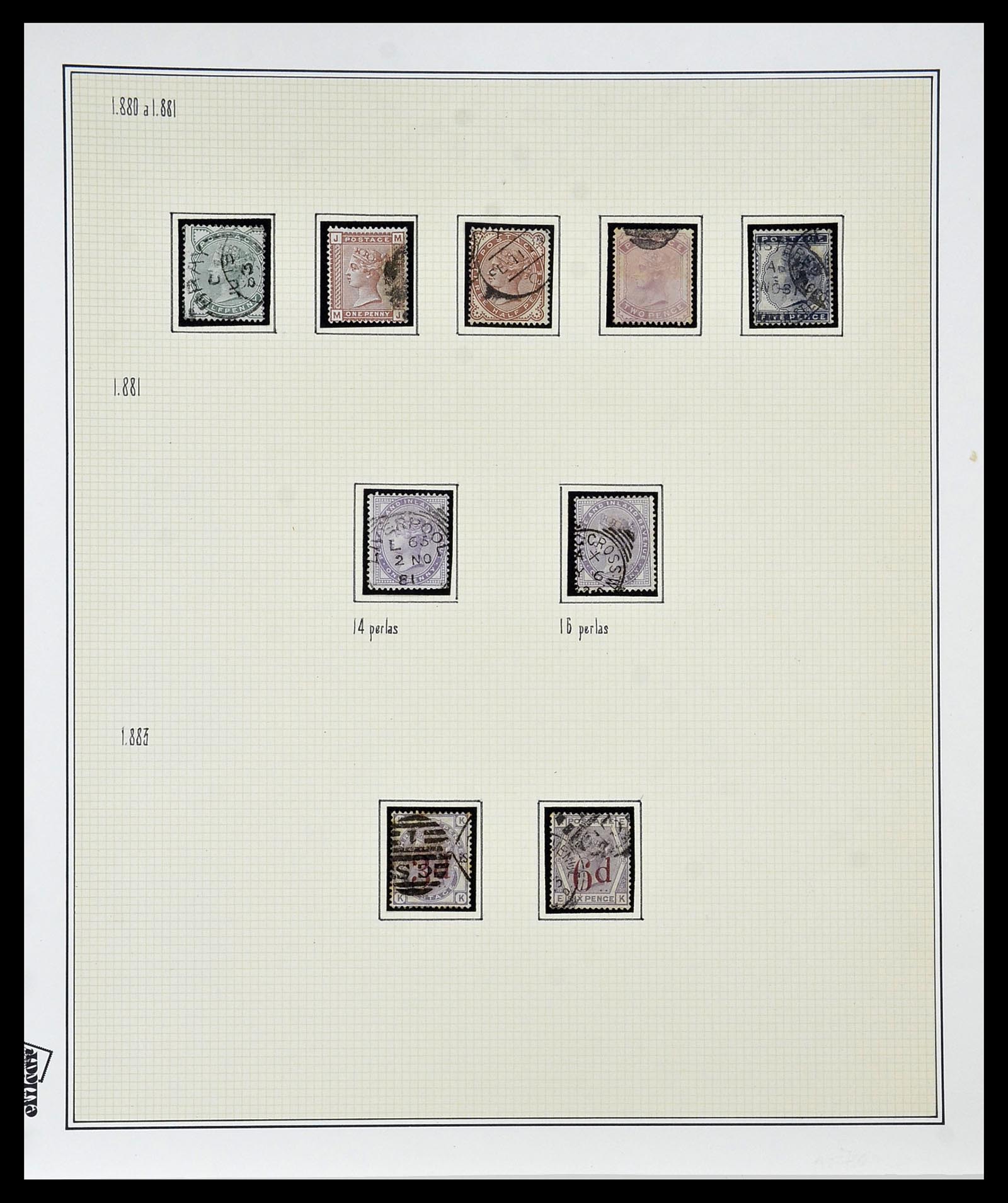 34170 020 - Postzegelverzameling 34170 Engeland 1867-1900.