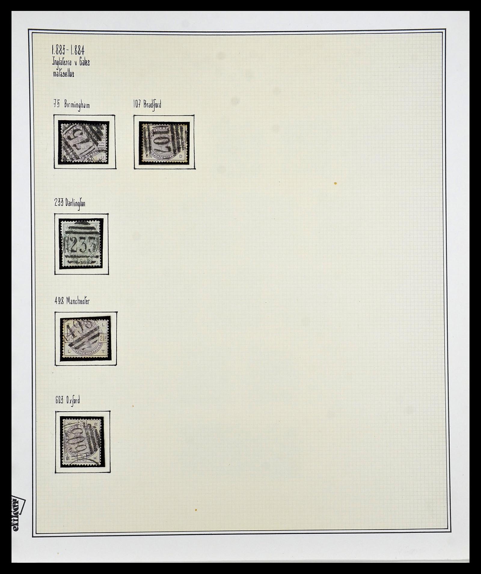 34170 021 - Postzegelverzameling 34170 Engeland 1867-1900.