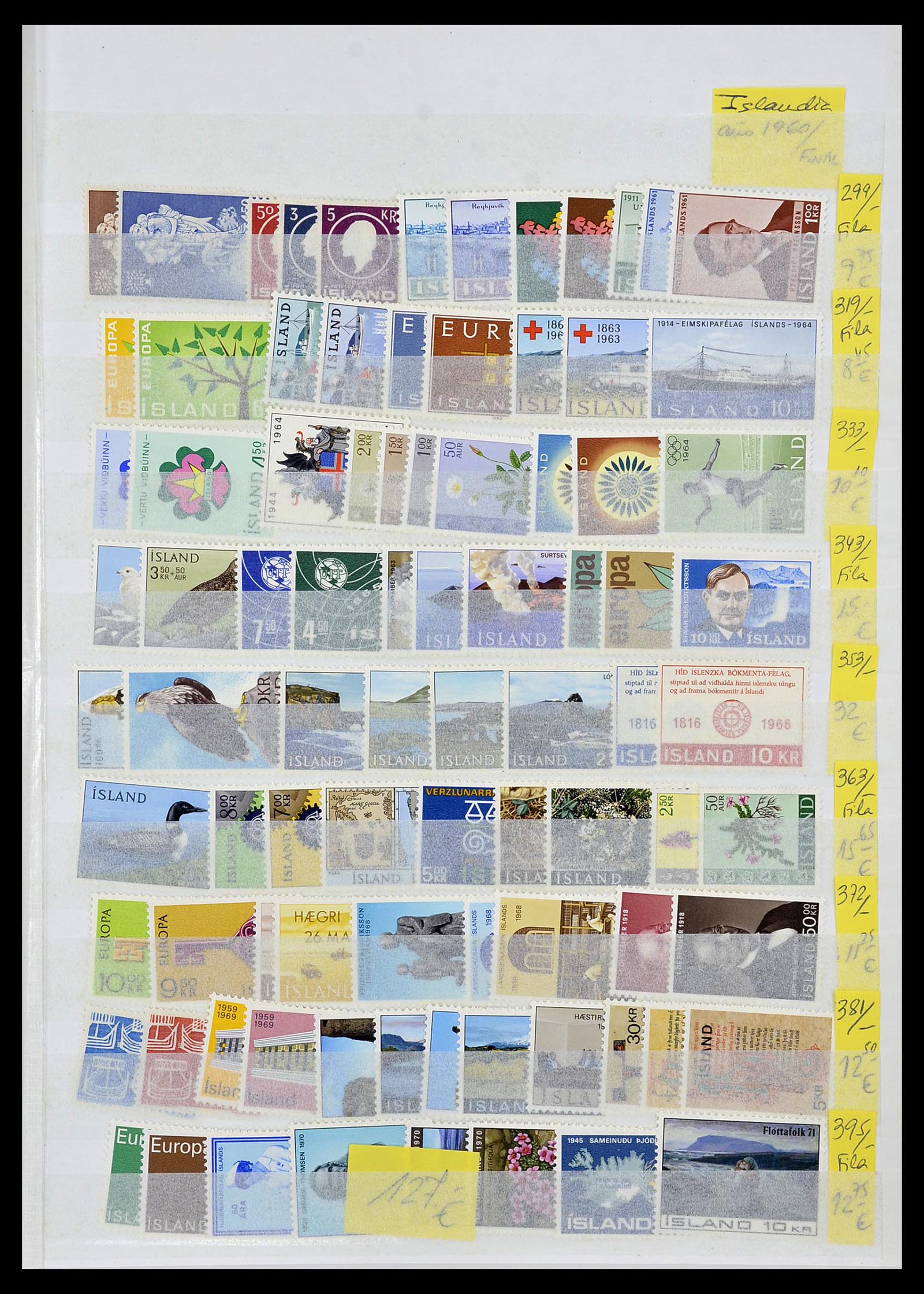 34171 001 - Postzegelverzameling 34171 IJsland 1960-2005.