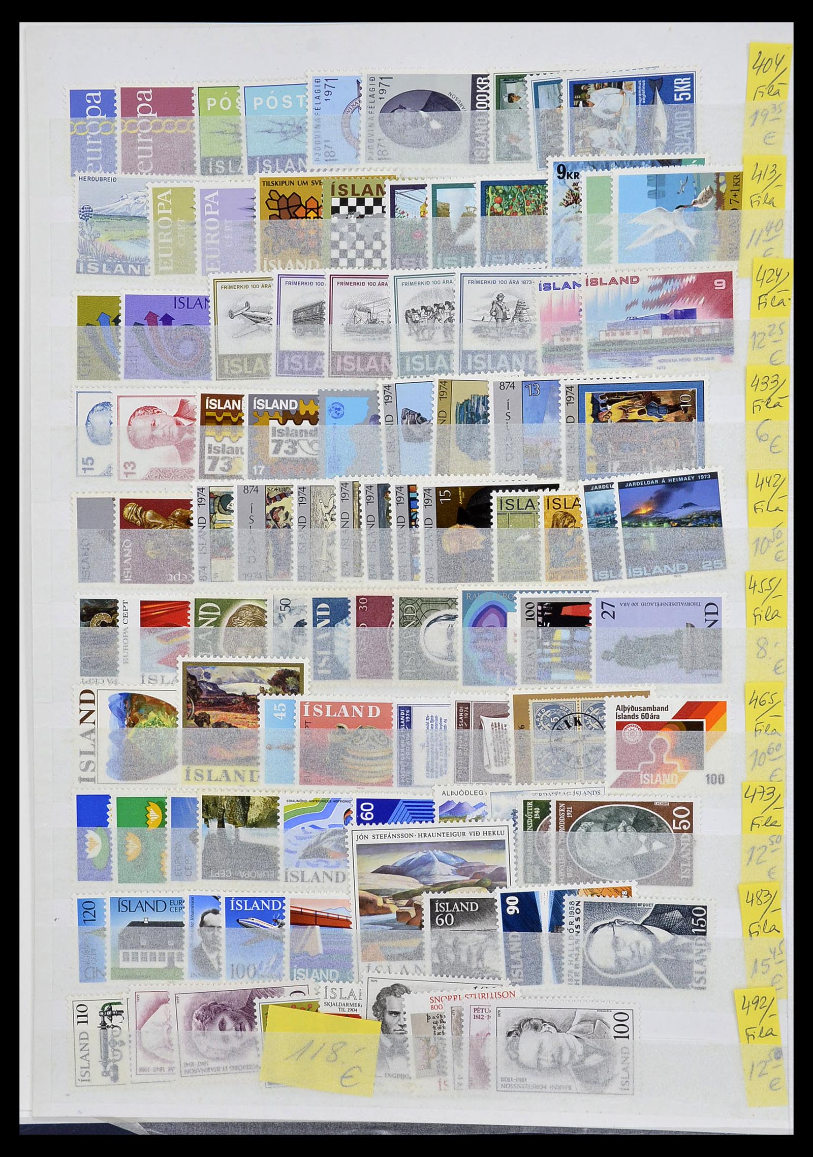 34171 002 - Postzegelverzameling 34171 IJsland 1960-2005.