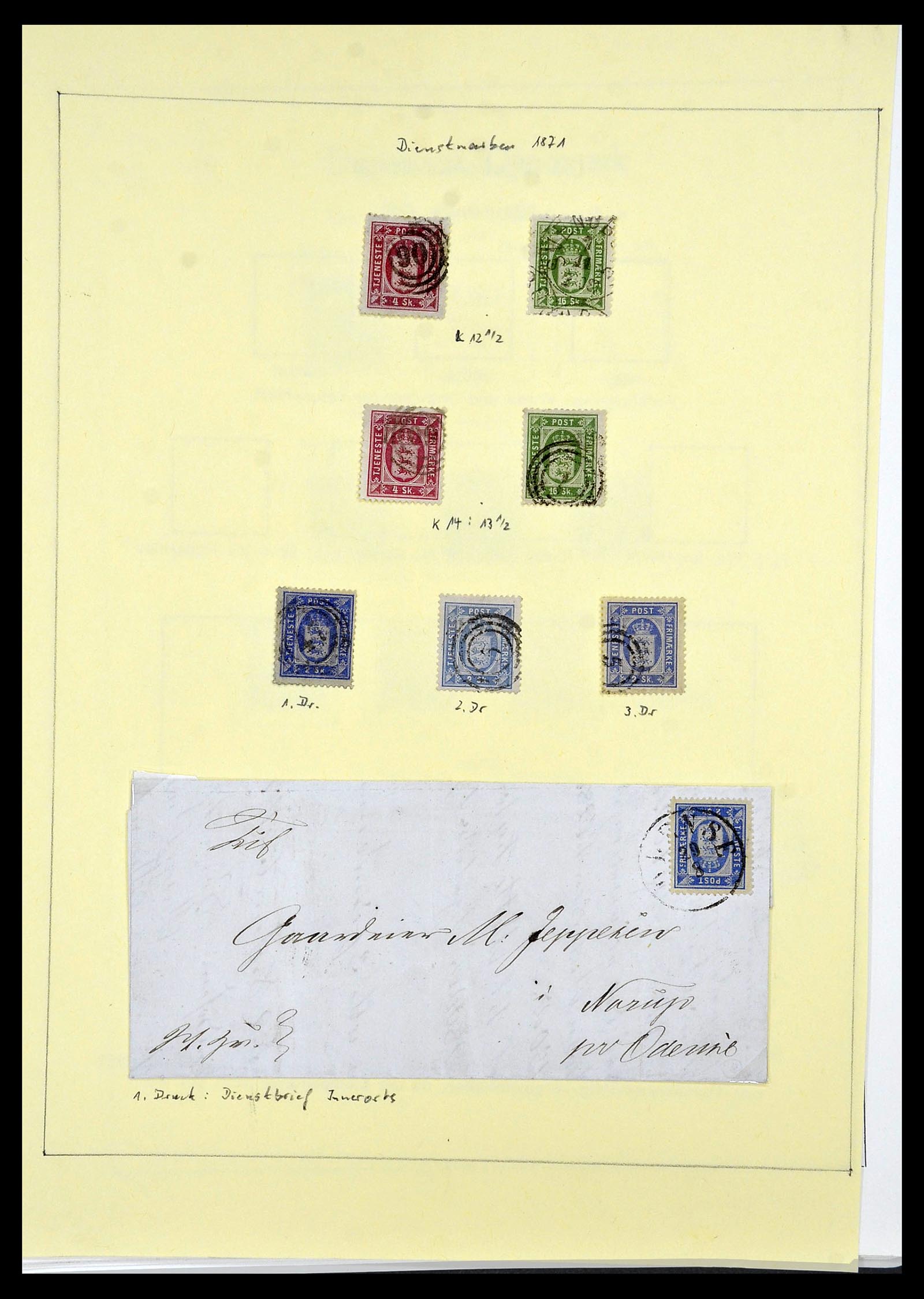 34173 003 - Postzegelverzameling 34173 Denemarken 1863-1941.