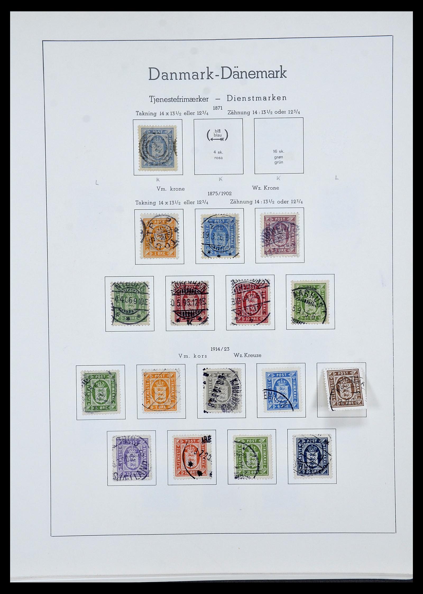 34173 004 - Postzegelverzameling 34173 Denemarken 1863-1941.