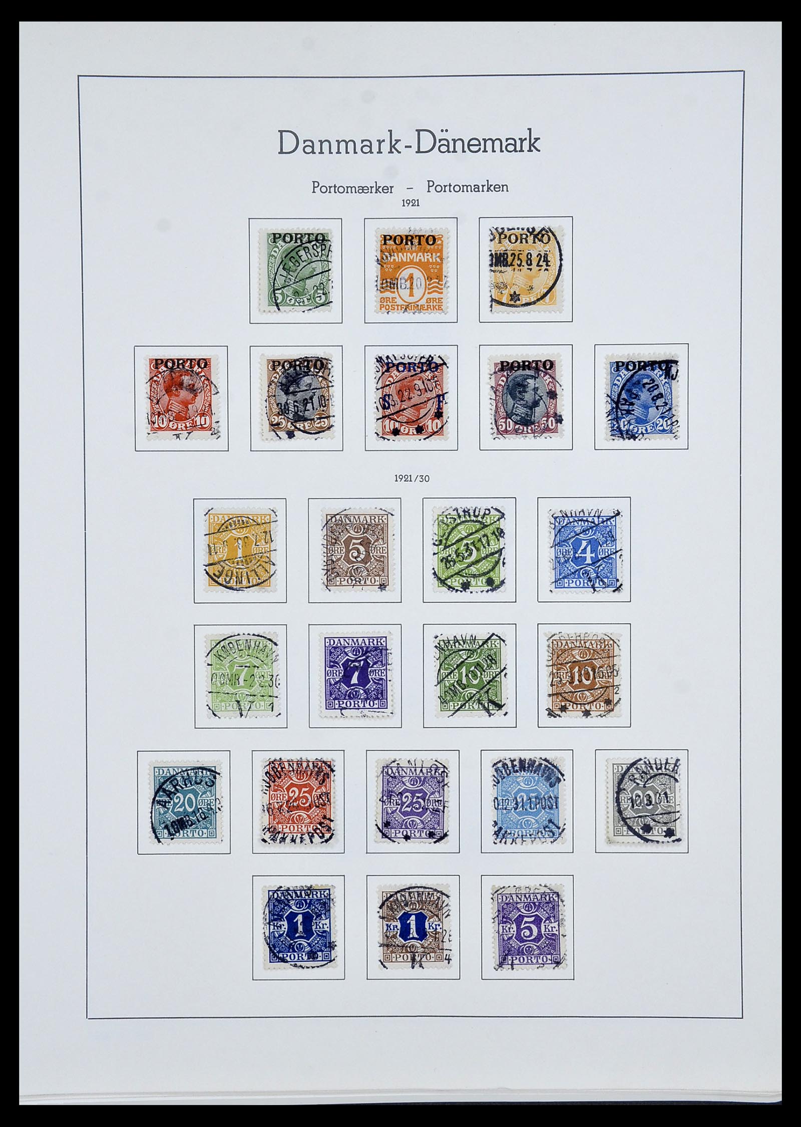 34173 005 - Postzegelverzameling 34173 Denemarken 1863-1941.