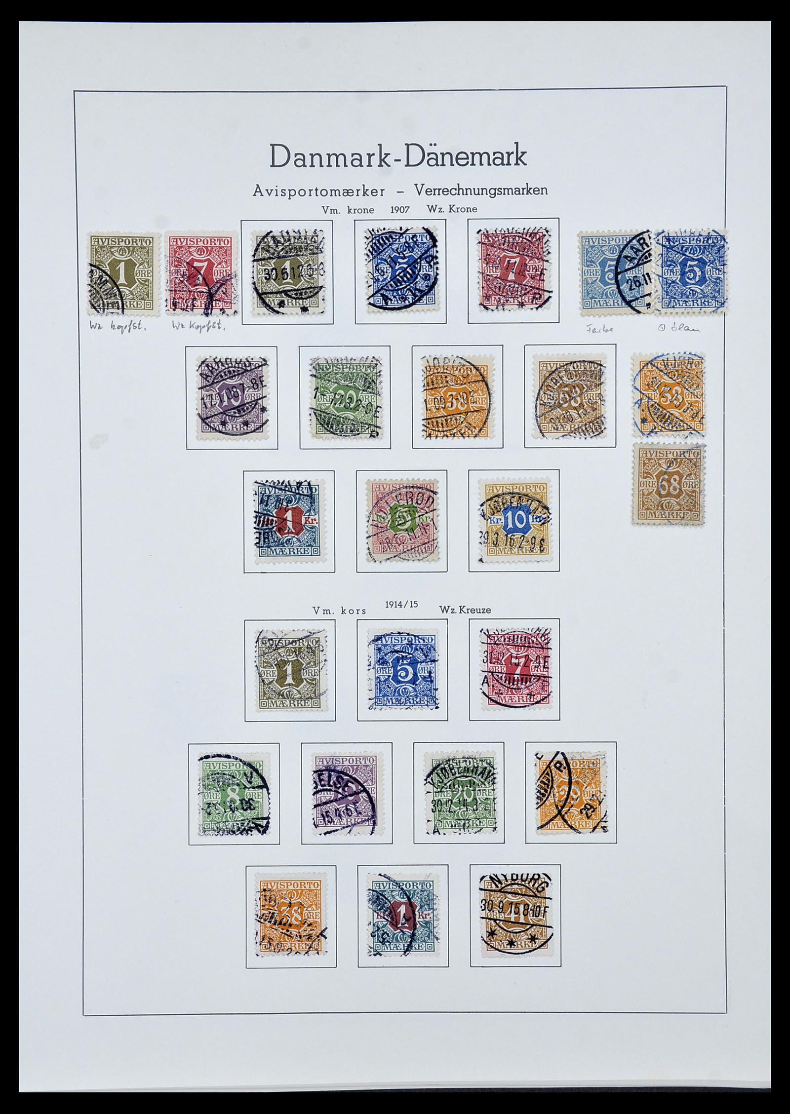 34173 008 - Postzegelverzameling 34173 Denemarken 1863-1941.